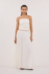 SHARI OFF WHITE STRAPLESS BANDEAU TOP