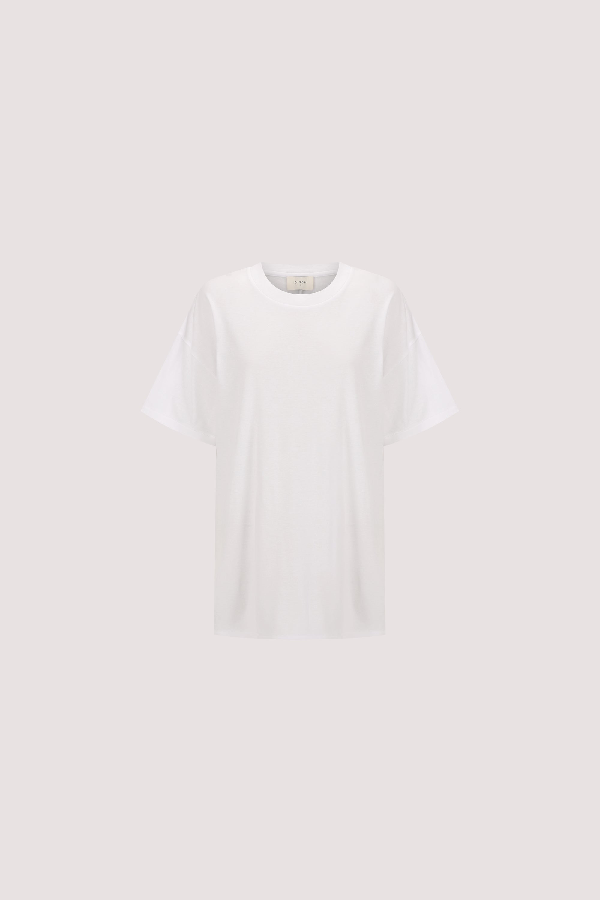 SLOANE WHITE COTTON LONGLINE TEE – DISSH