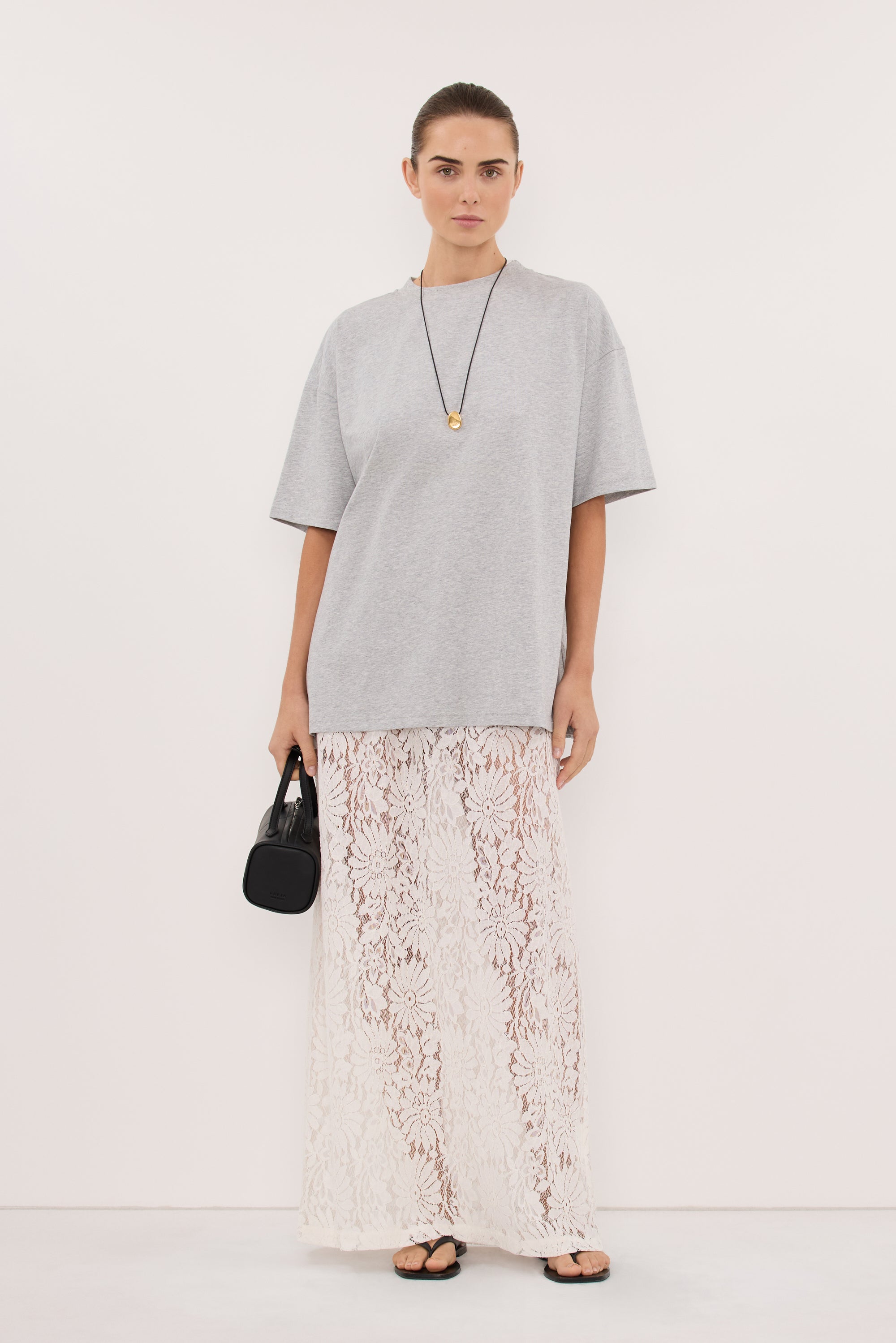TYRA SILVER MARLE BOYFRIEND TEE