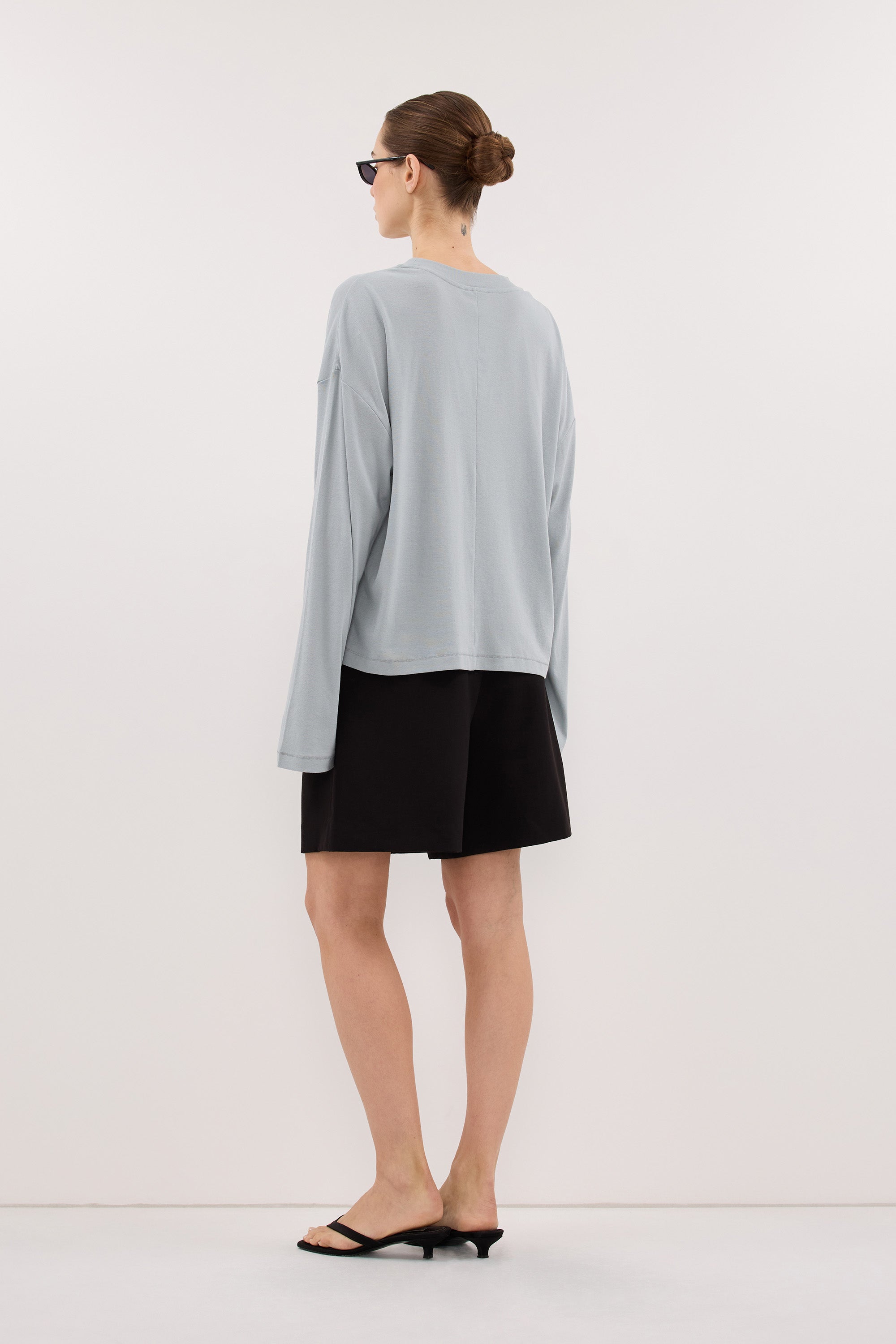 SLOANE MINERAL LONG SLEEVE CREW KNIT TOP