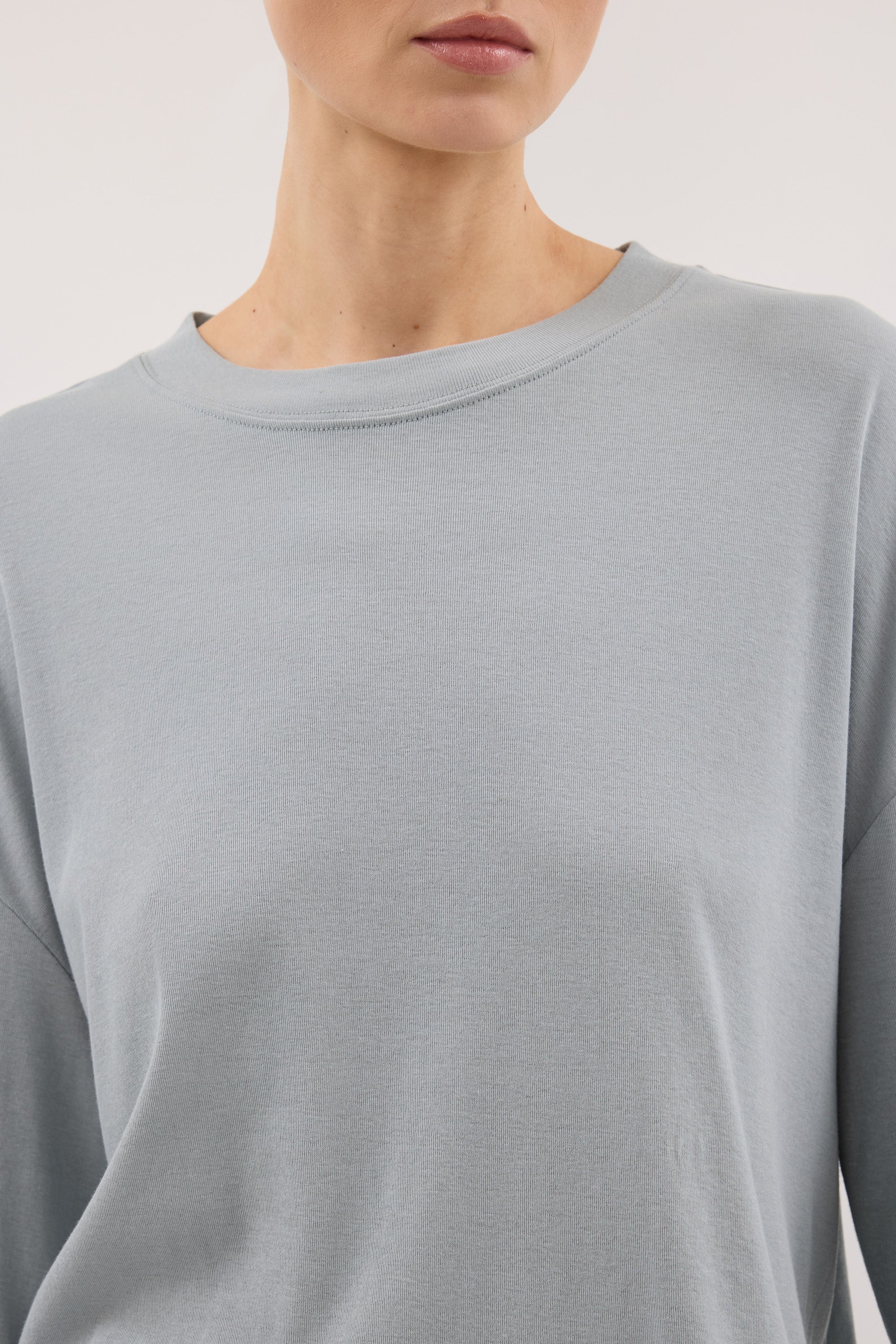 SLOANE MINERAL LONG SLEEVE CREW KNIT TOP