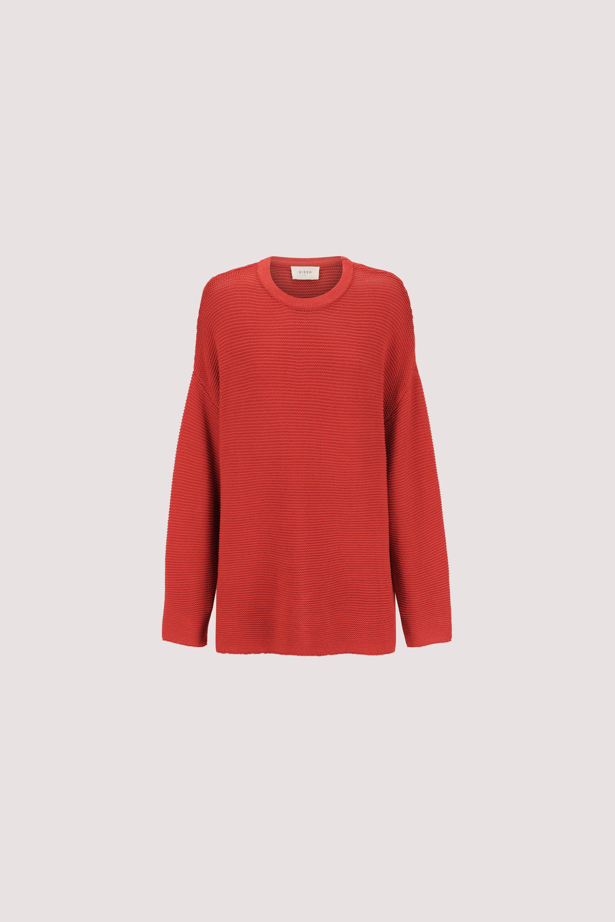 THEA BURNT RED COTTON KNIT JUMPER