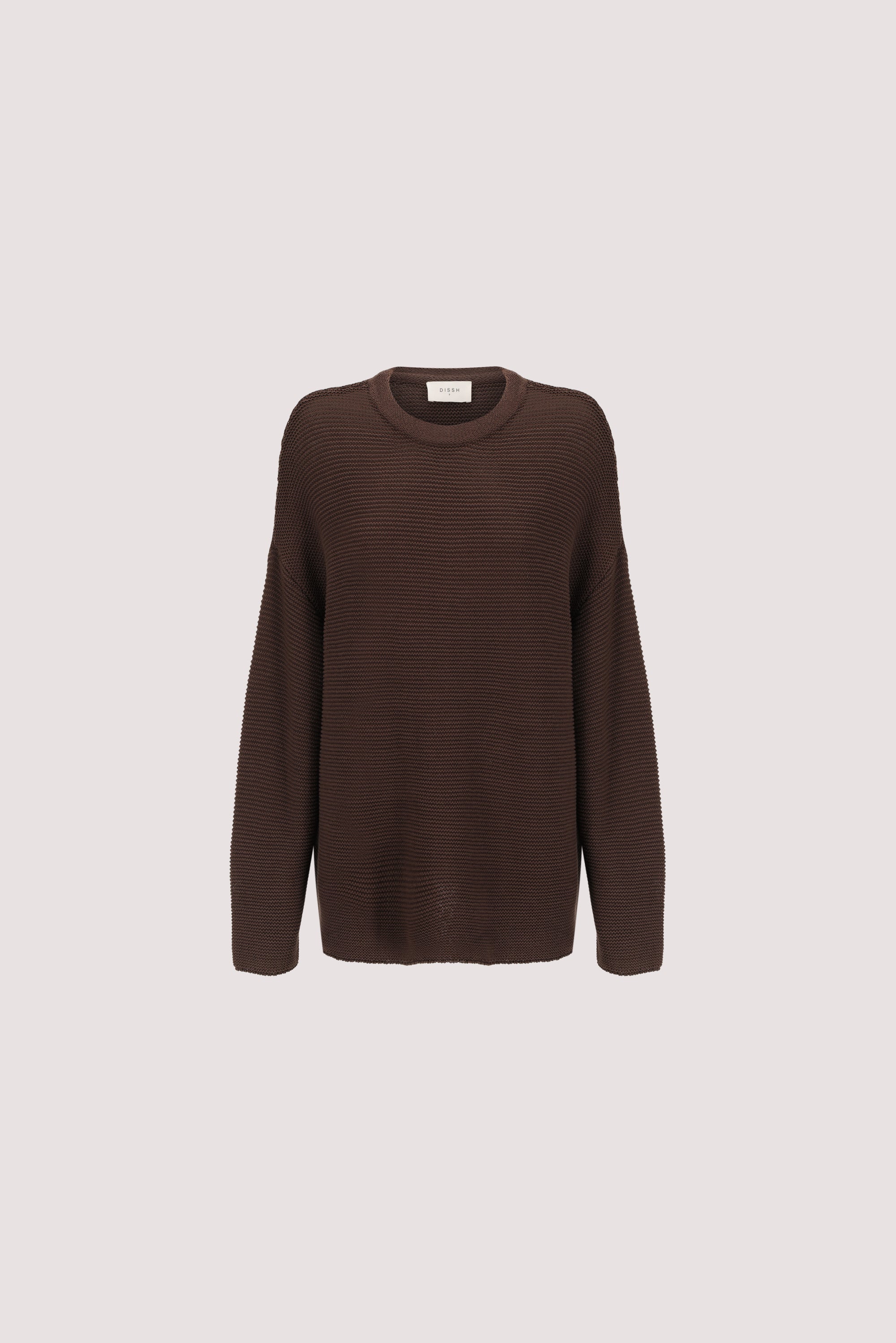 THEA BURNT CHOC COTTON KNIT JUMPER
