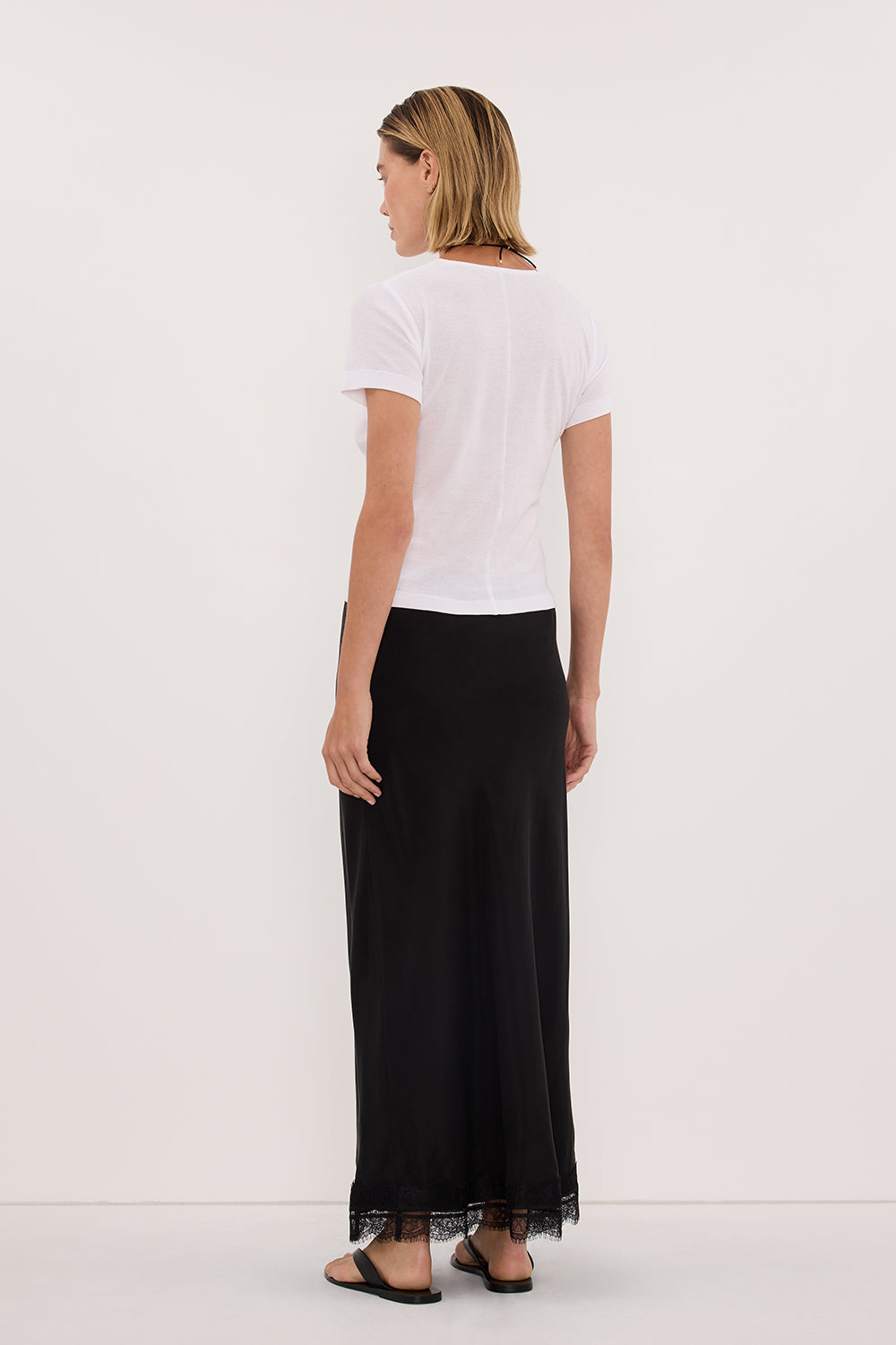 SLOANE WHITE KNIT BABY TEE