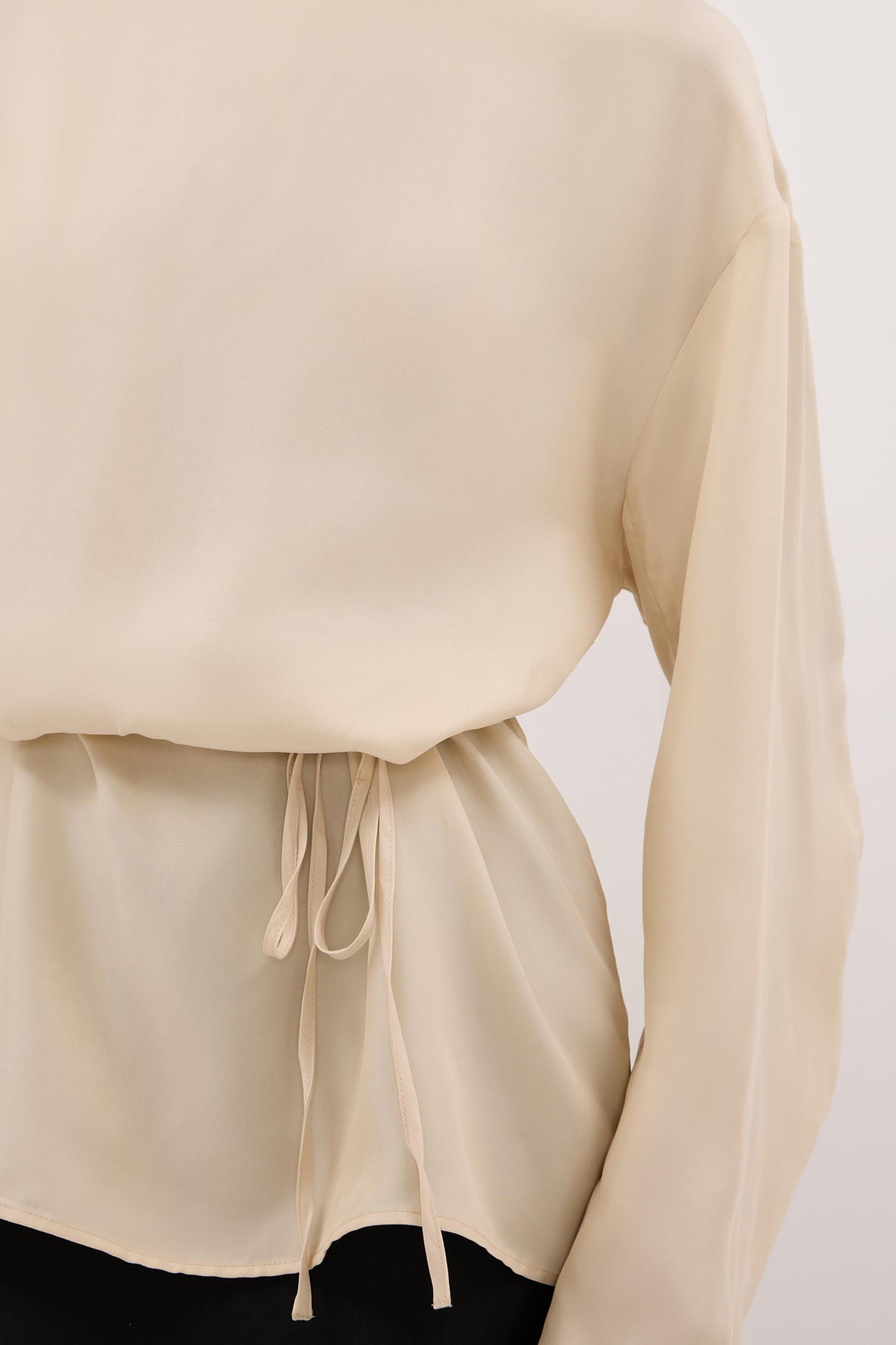 MYLAH STRAW CUPRO COCOON TOP