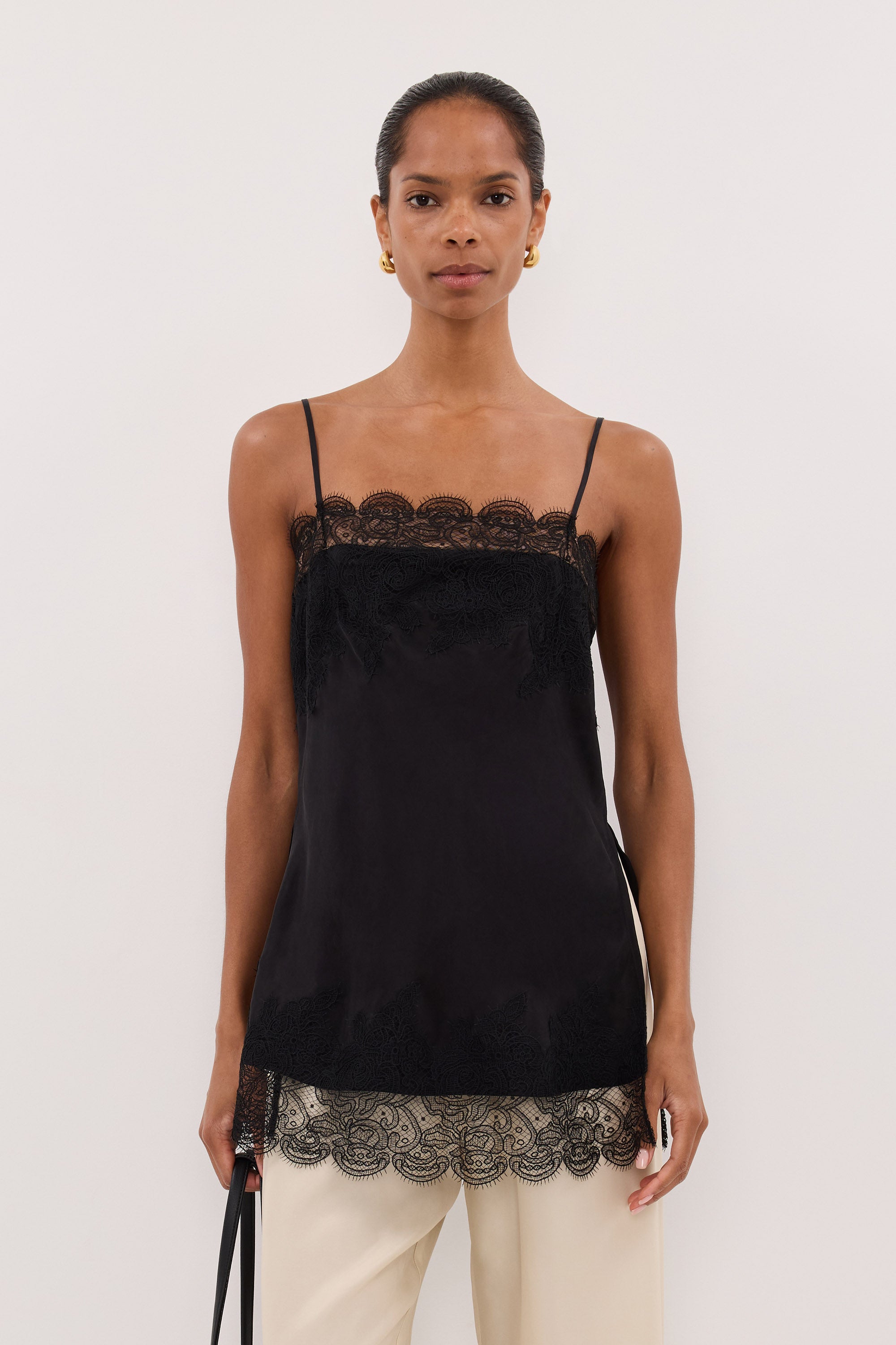 トップス andmary Nini lace tank black ANDMARY】Nini lace tank