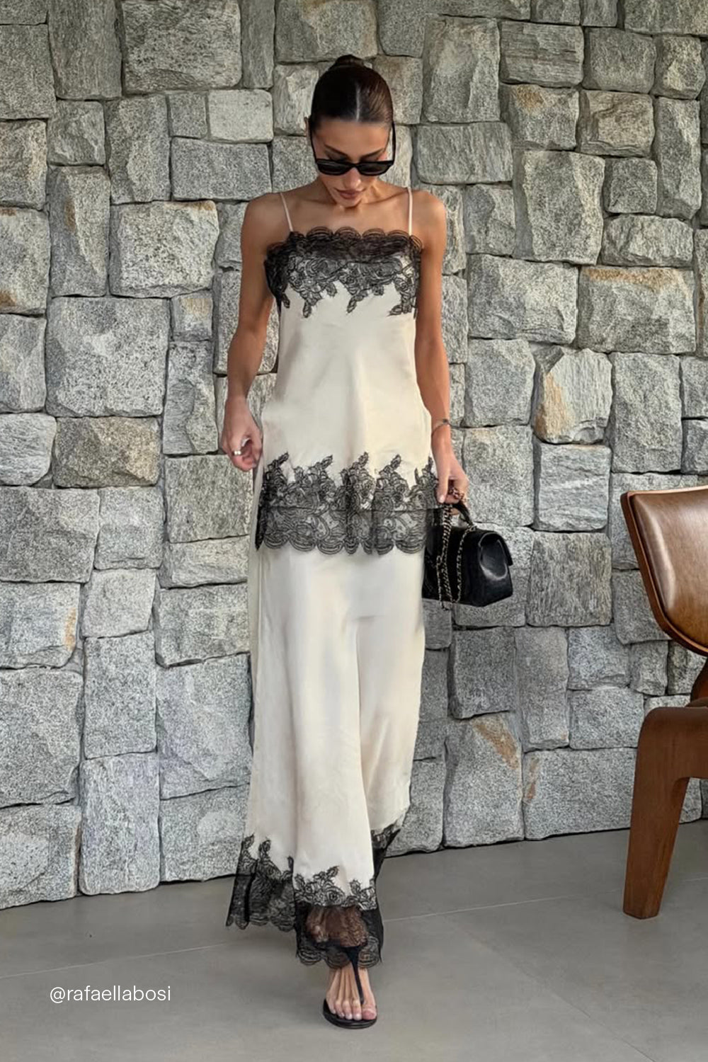 MINA STRAW CUPRO LACE TOP