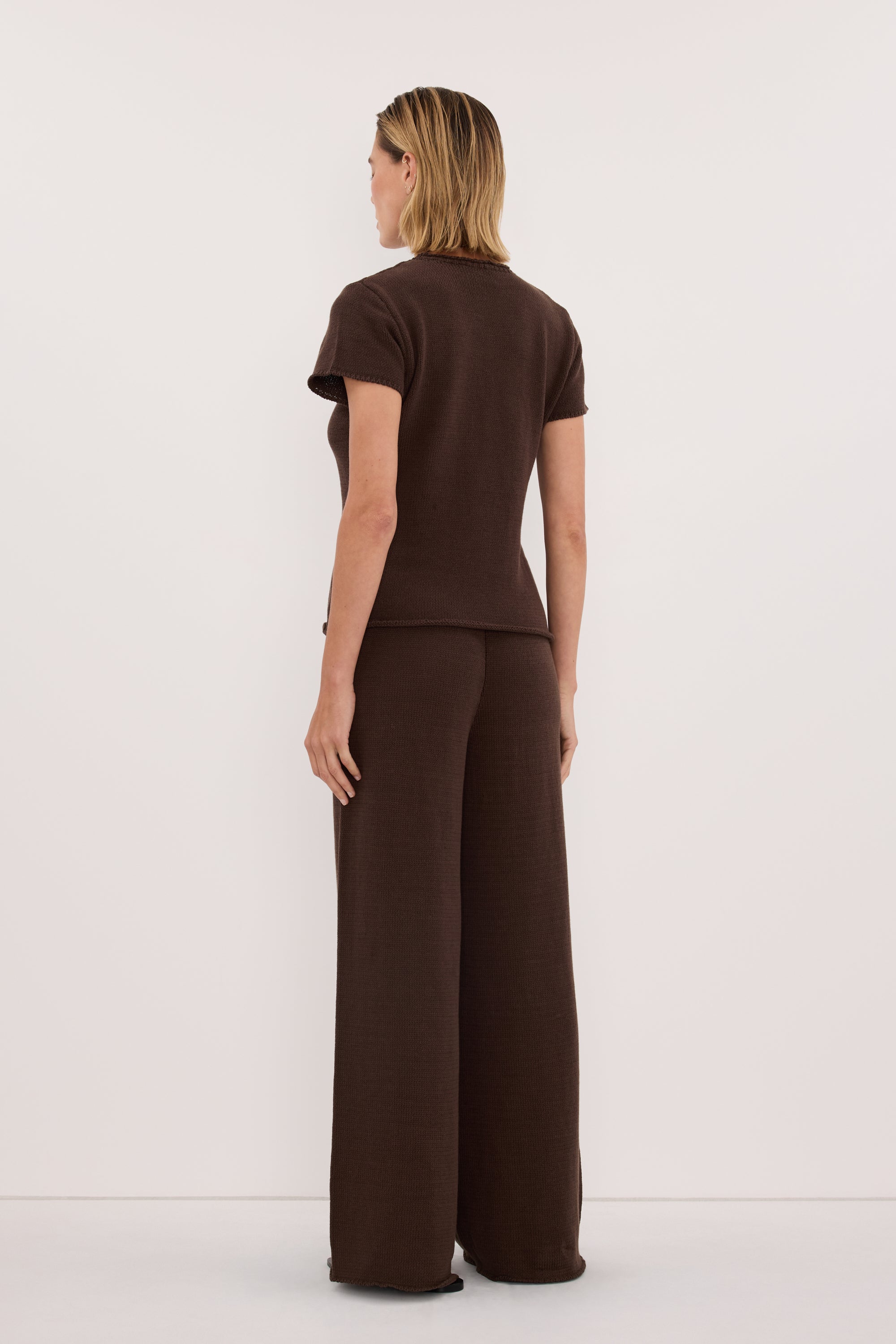 ORIA BURNT CHOC COTTON BABY TEE