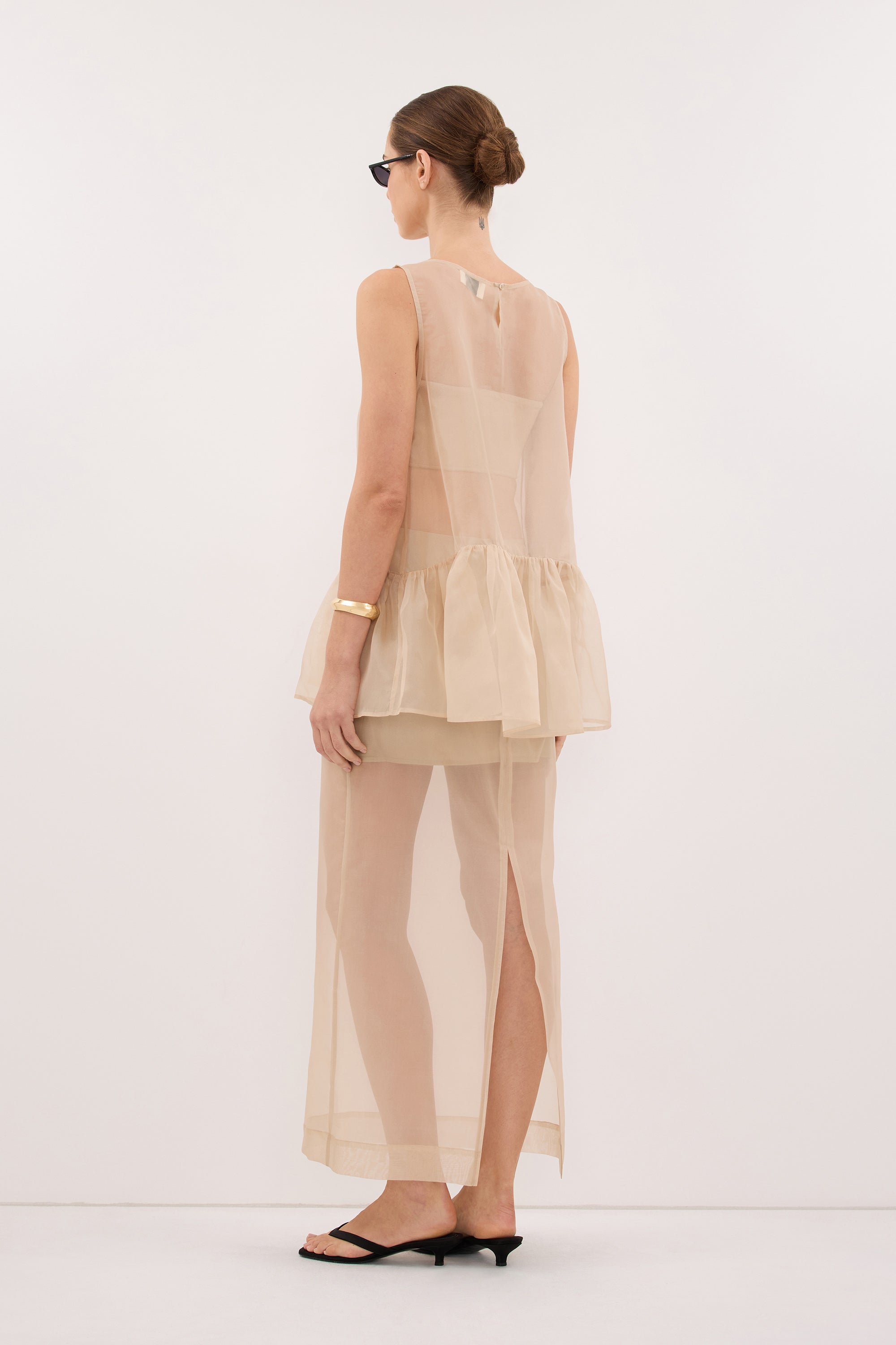 SIAN GOLD ORGANZA DROP WAIST TOP DISSH SIAN GOLD ORGANZA DROP WAIST TOP DISSH