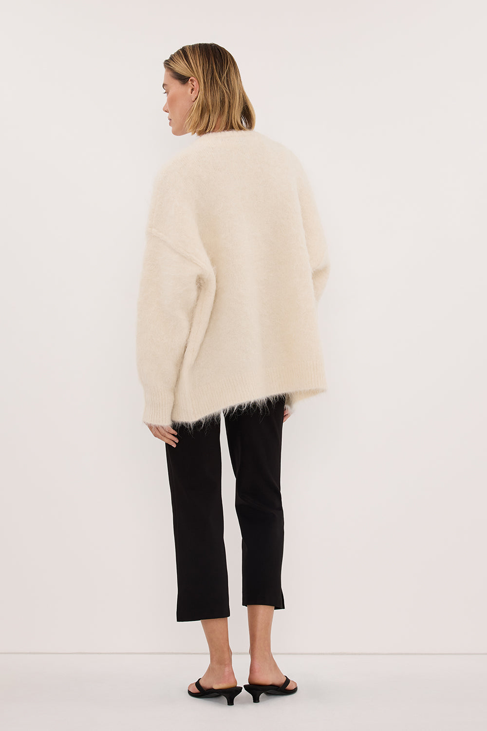 SALMA IVORY LONGLINE CARDIGAN