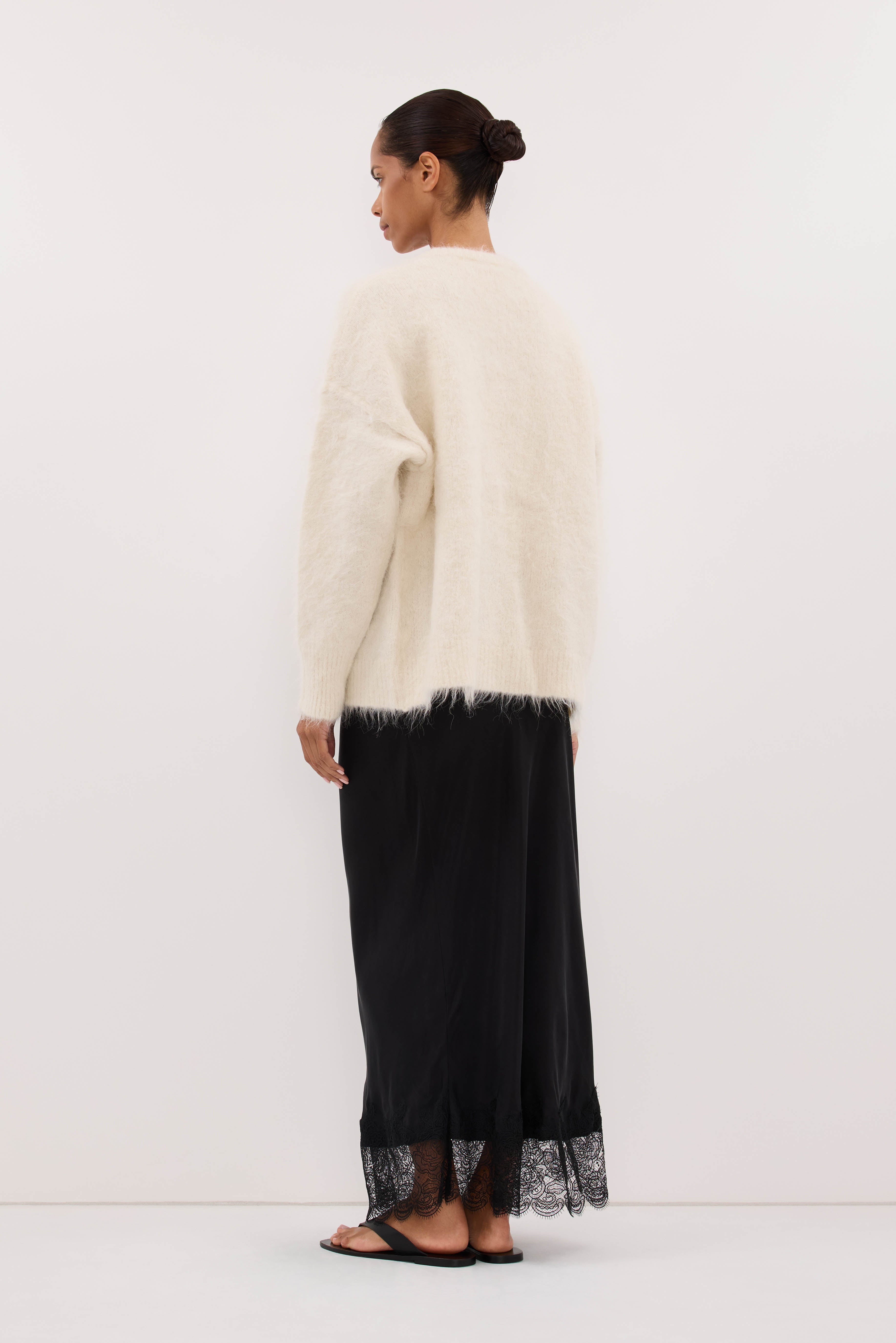 SALMA IVORY LONGLINE CARDIGAN