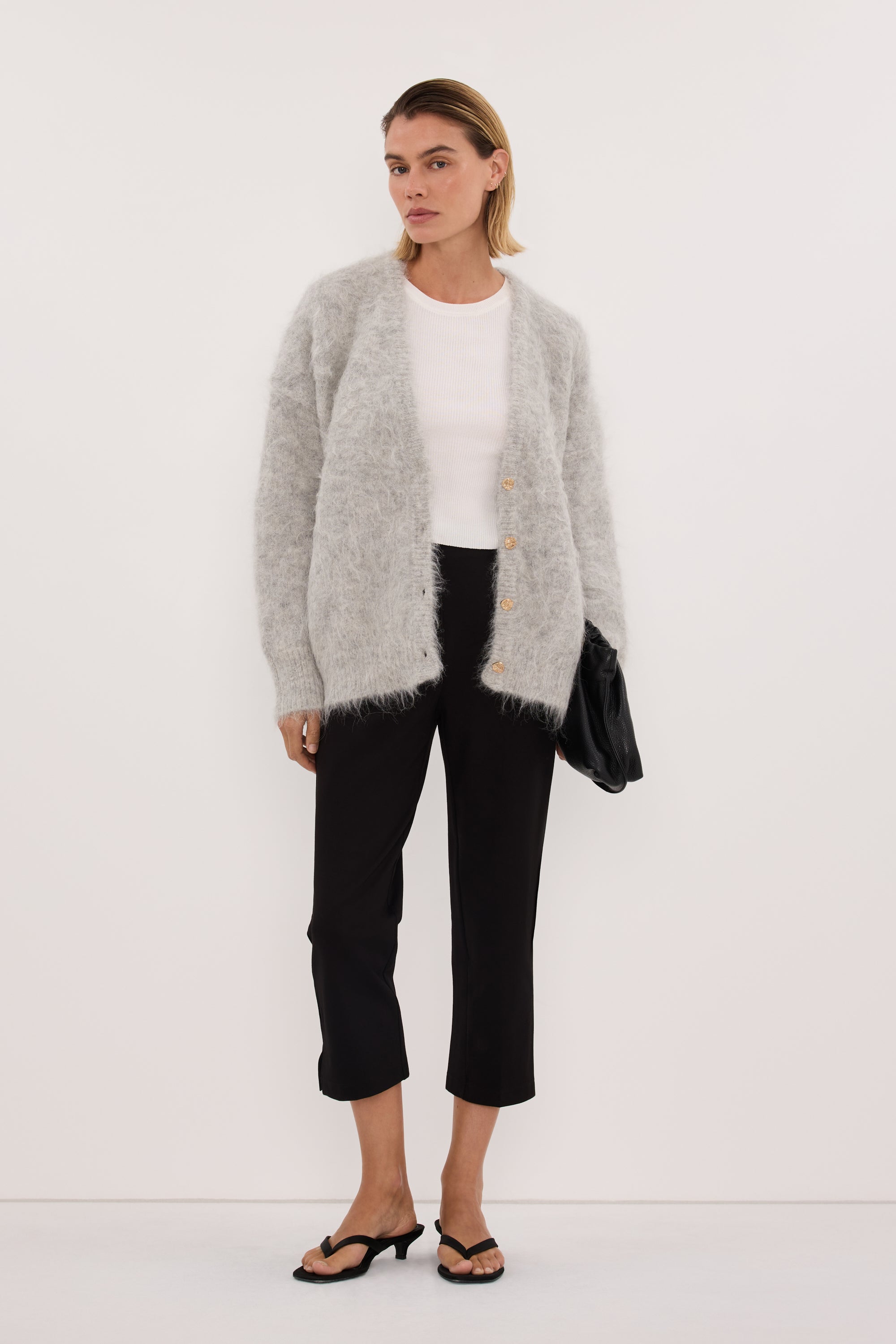 SALMA SILVER LONGLINE CARDIGAN