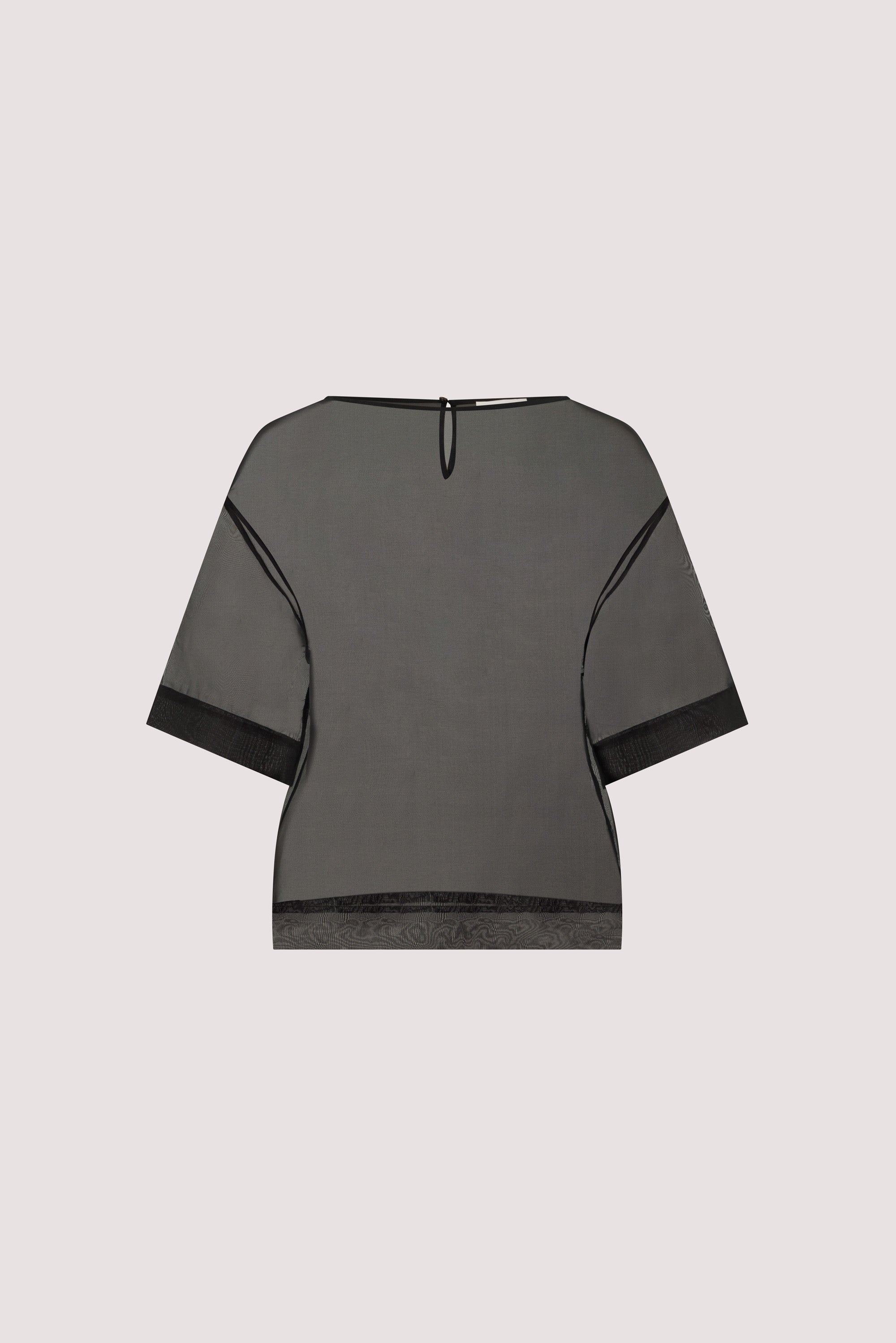 SIAN BLACK ORGANZA TEE – DISSH