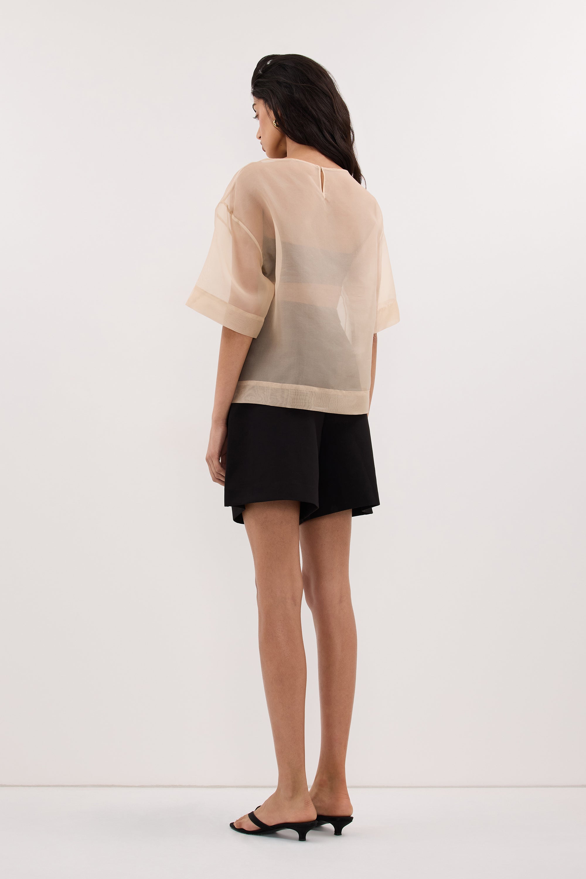 SIAN GOLD SILK ORGANZA TEE