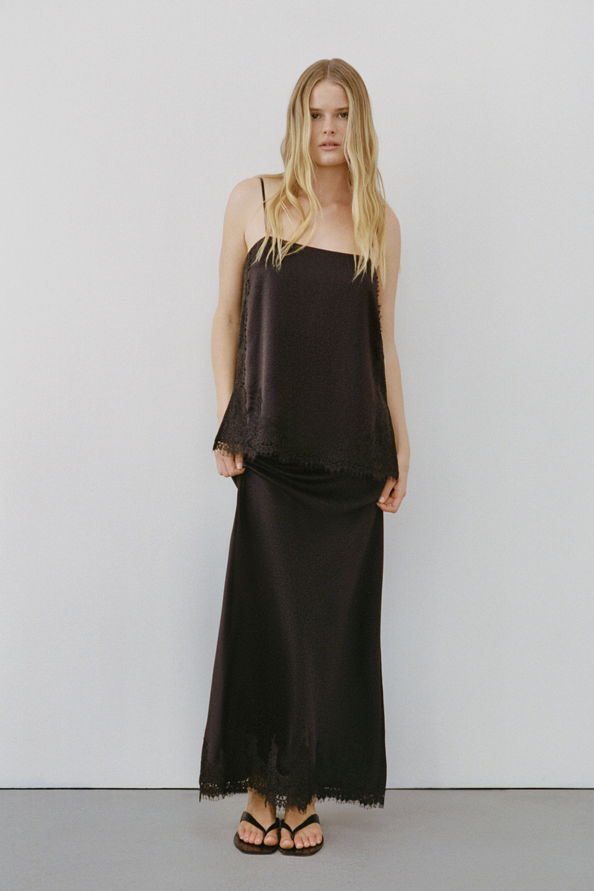 SELENE ESPRESSO SATIN CAMI 