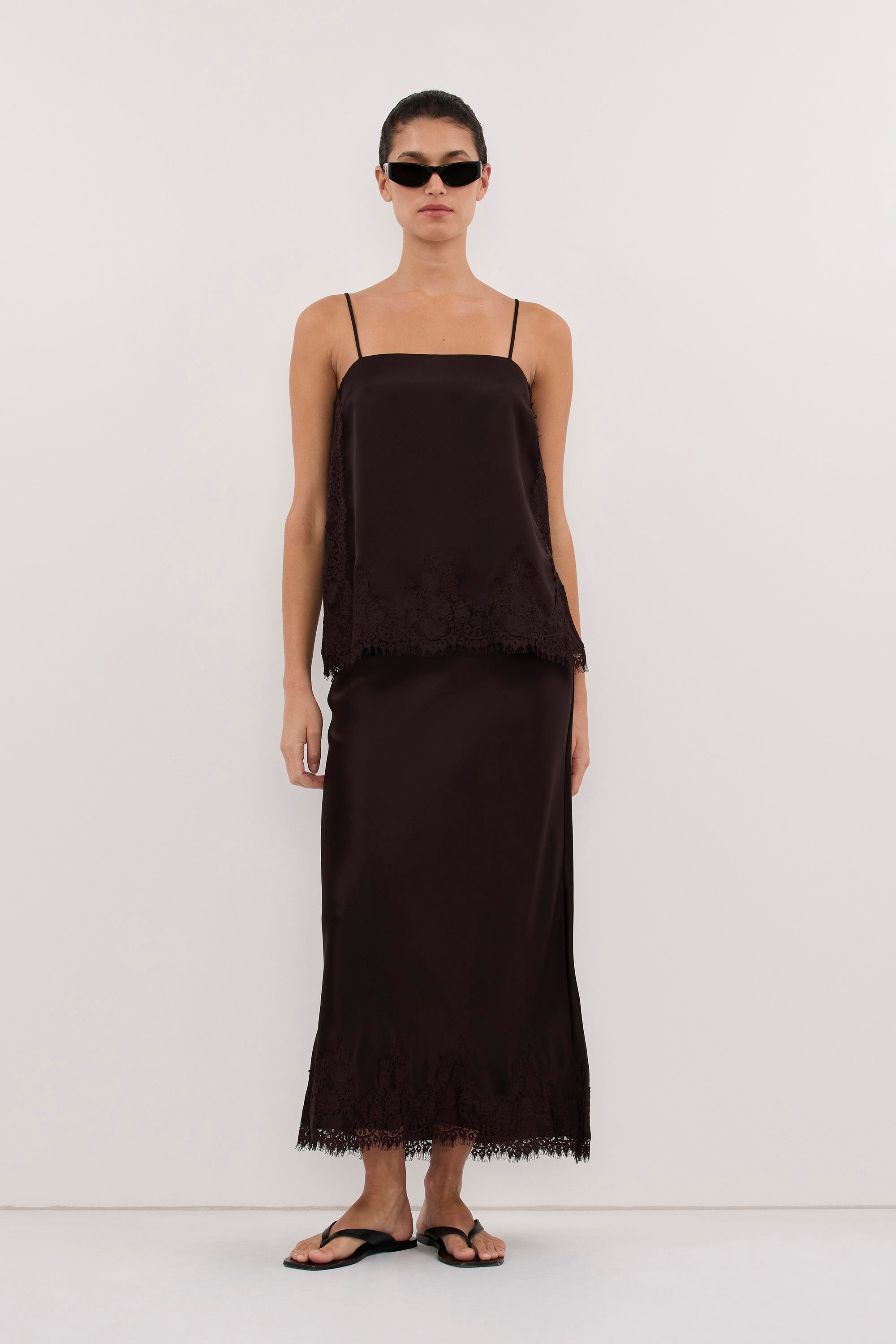 SELENE ESPRESSO SATIN CAMI 