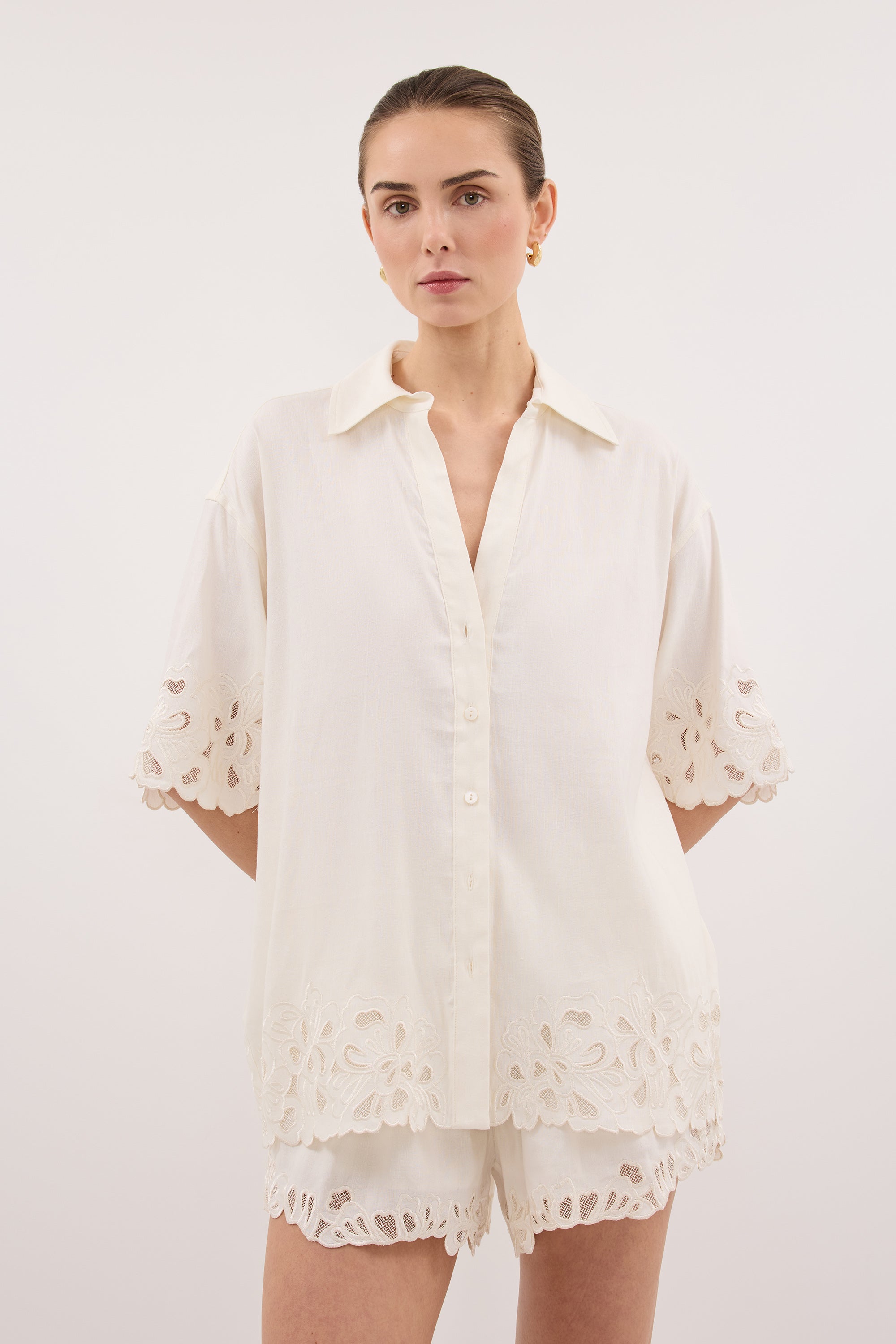 ZARIA OFF WHITE SHIRT