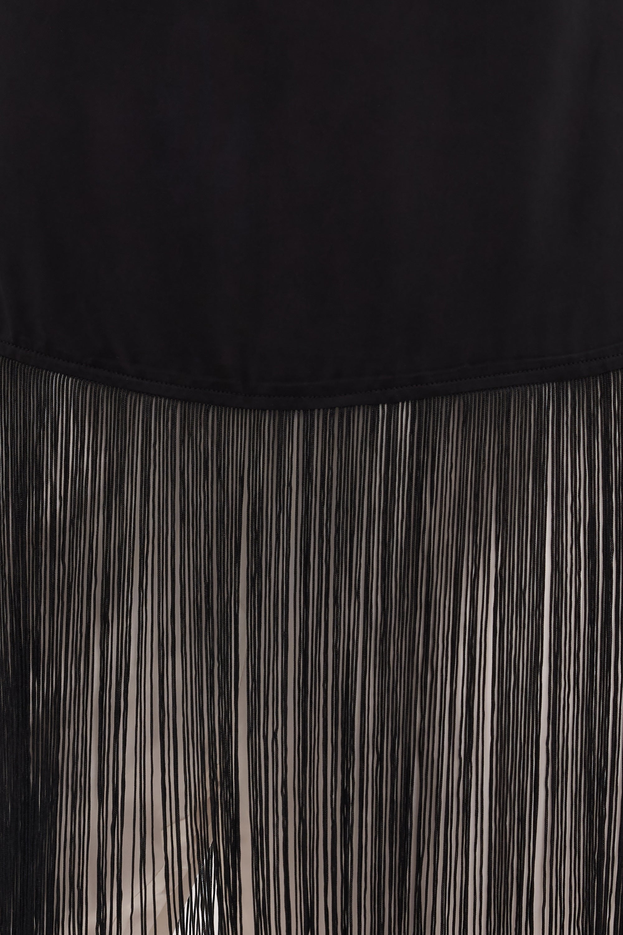 FIORA BLACK CUPRO FRINGE TOP – DISSH
