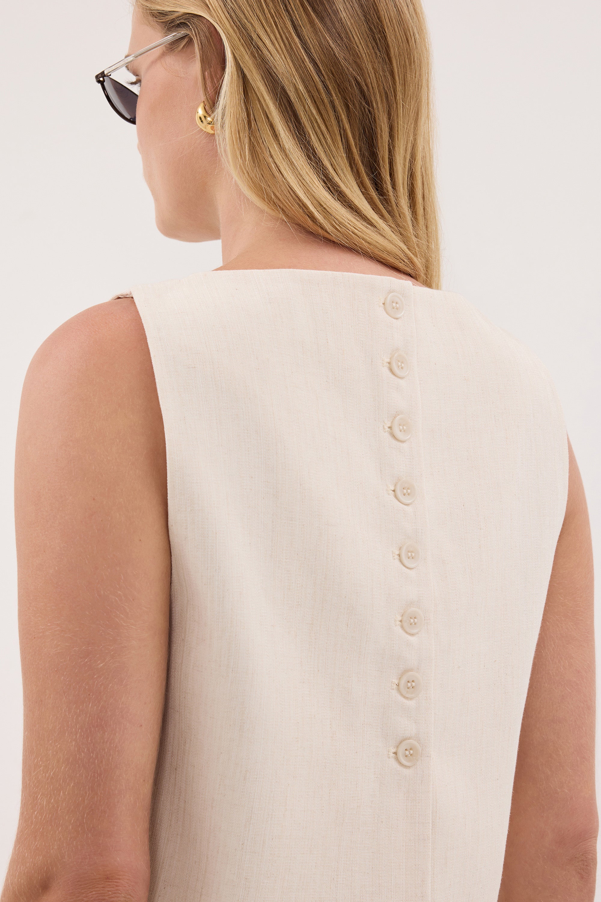 ROSALIE CREAM MARLE SHELL TOP