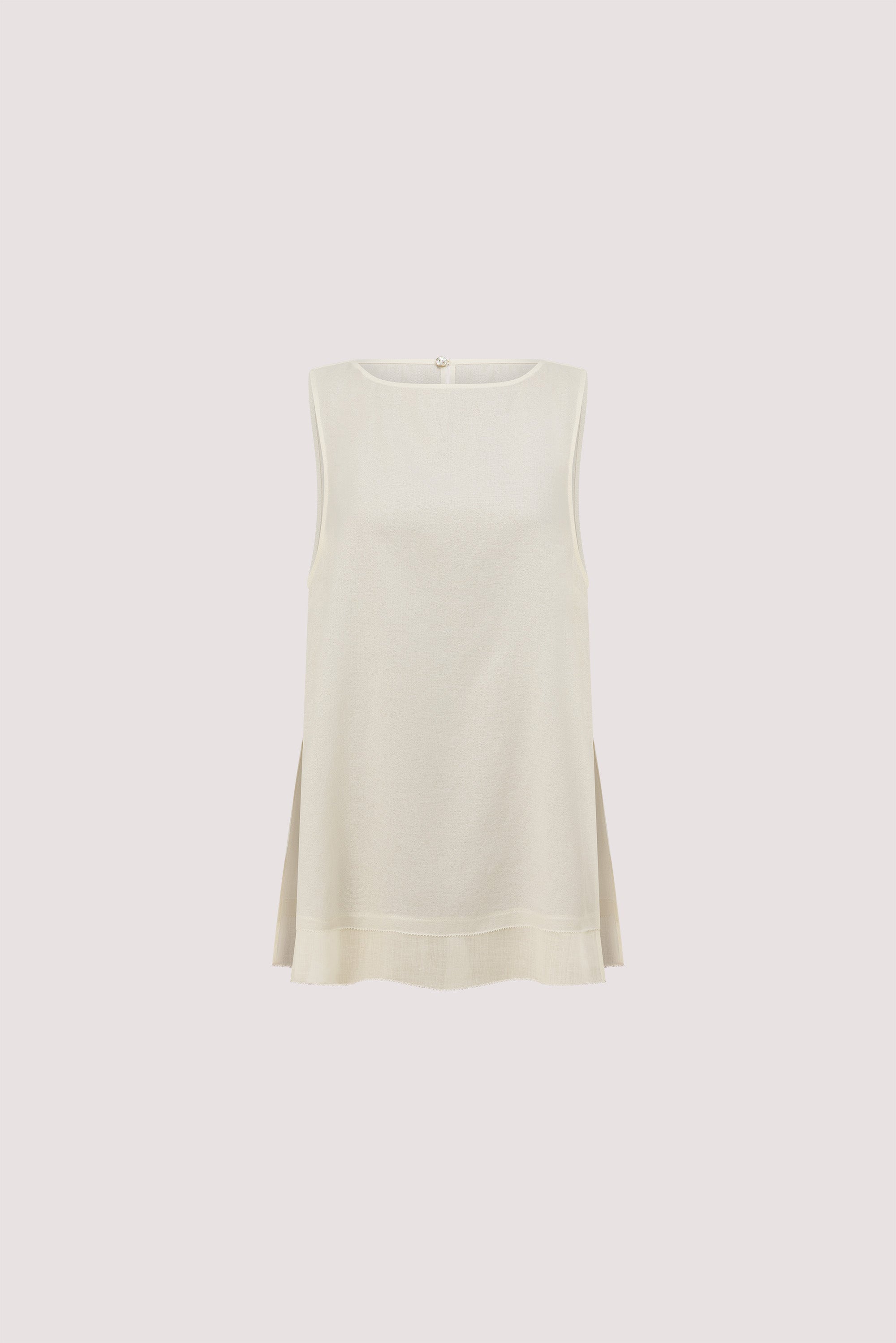 CALIA CREAM BOAT NECK TUNIC TOP