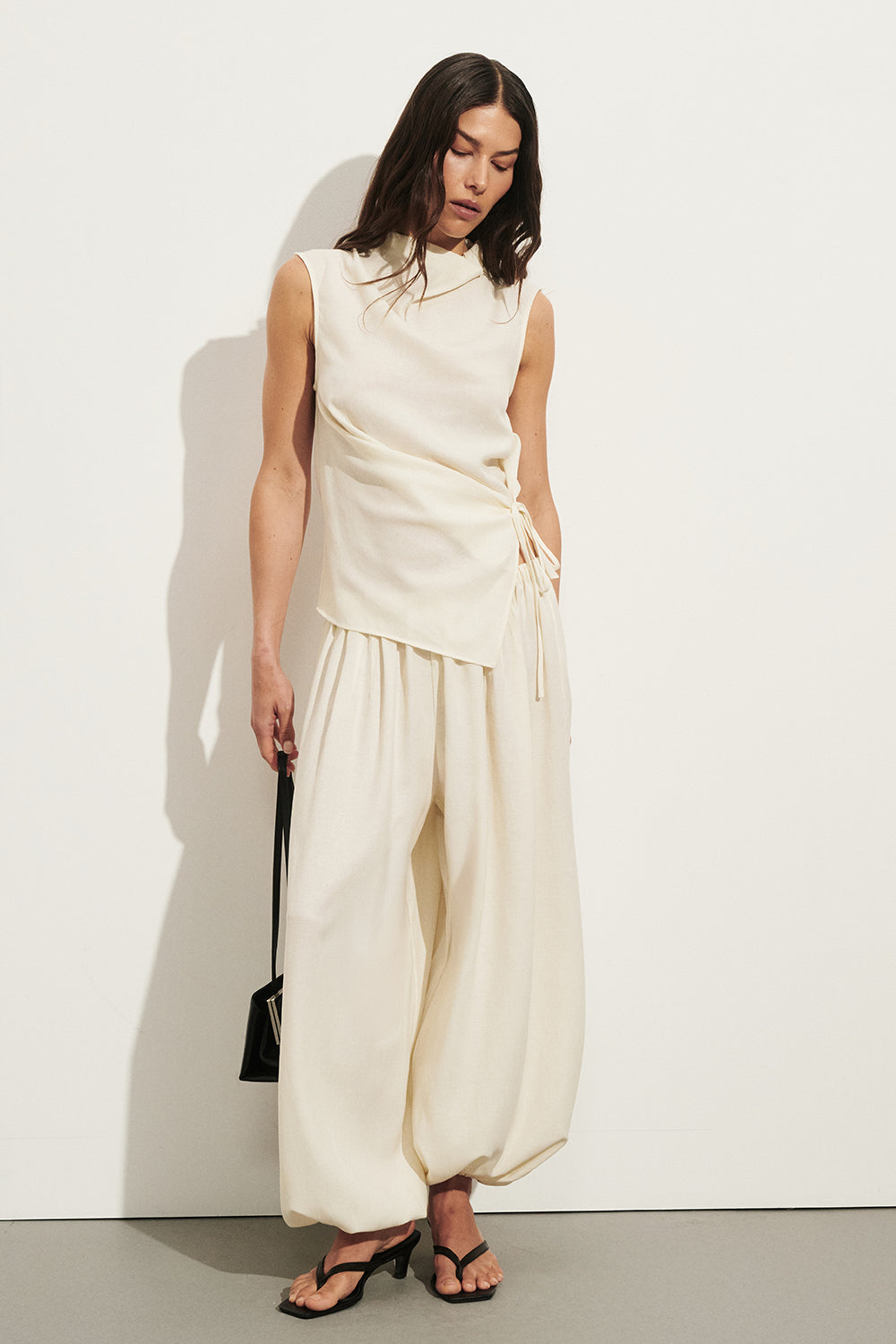 CALIA CREAM TIE TOP