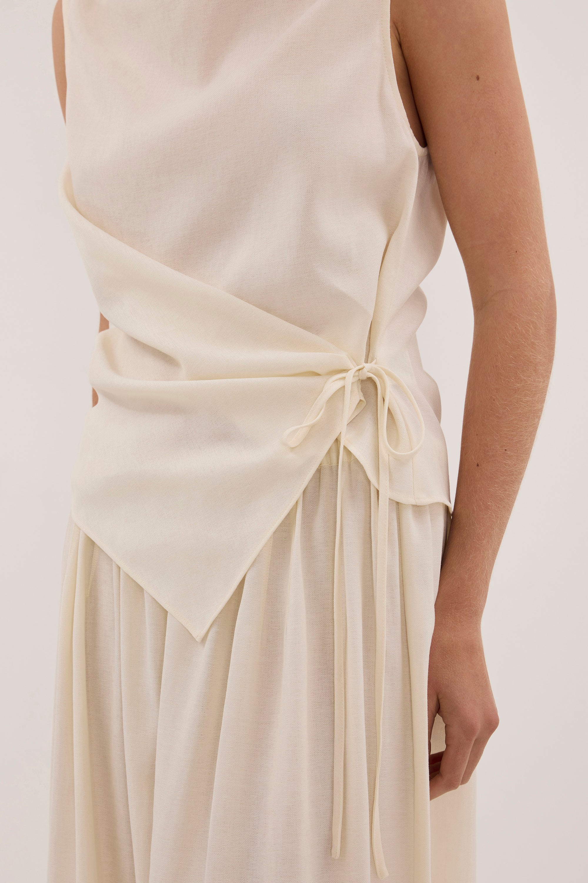 CALIA CREAM TIE TOP