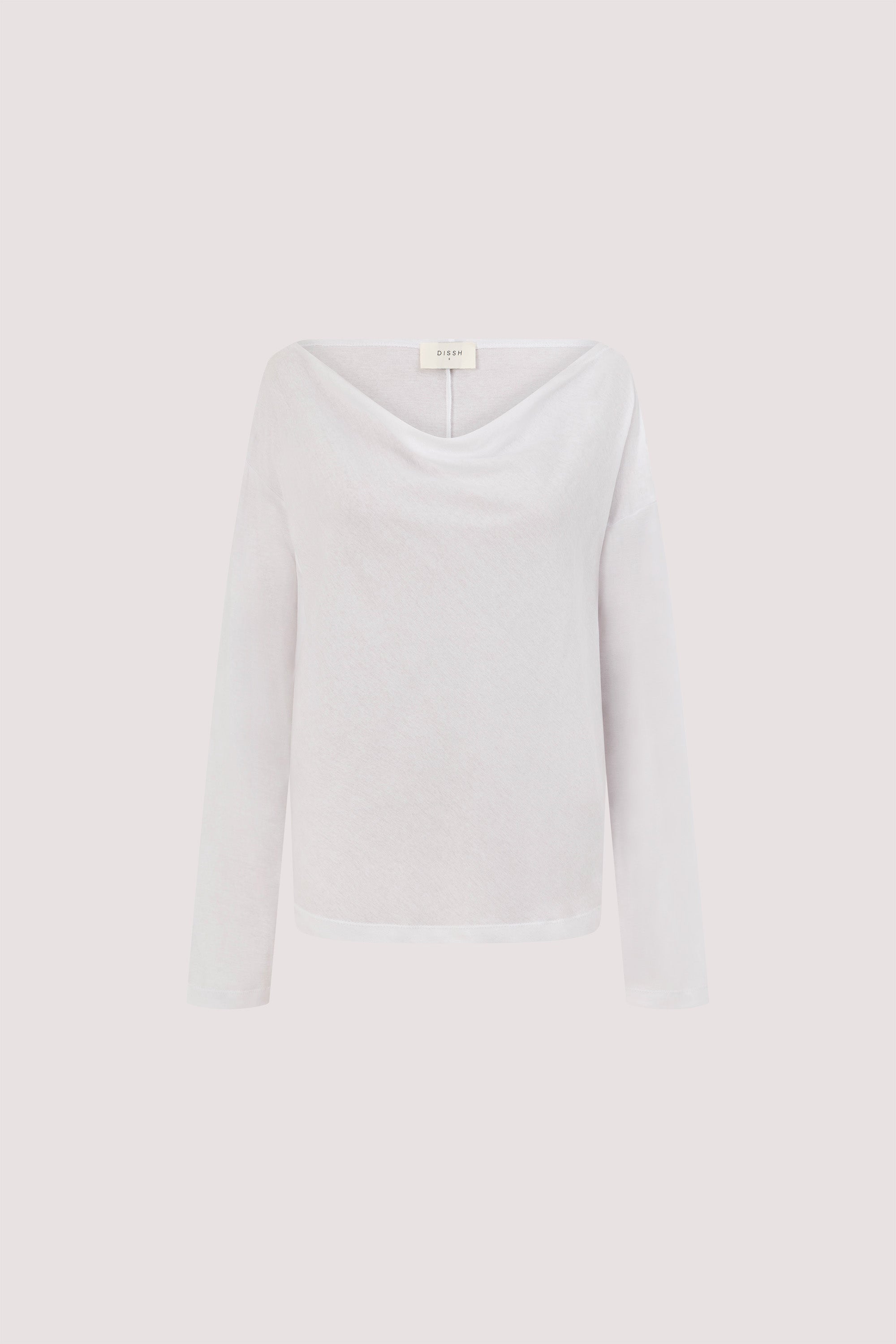 ORELIA WHITE COWL NECK SLEEVED TOP