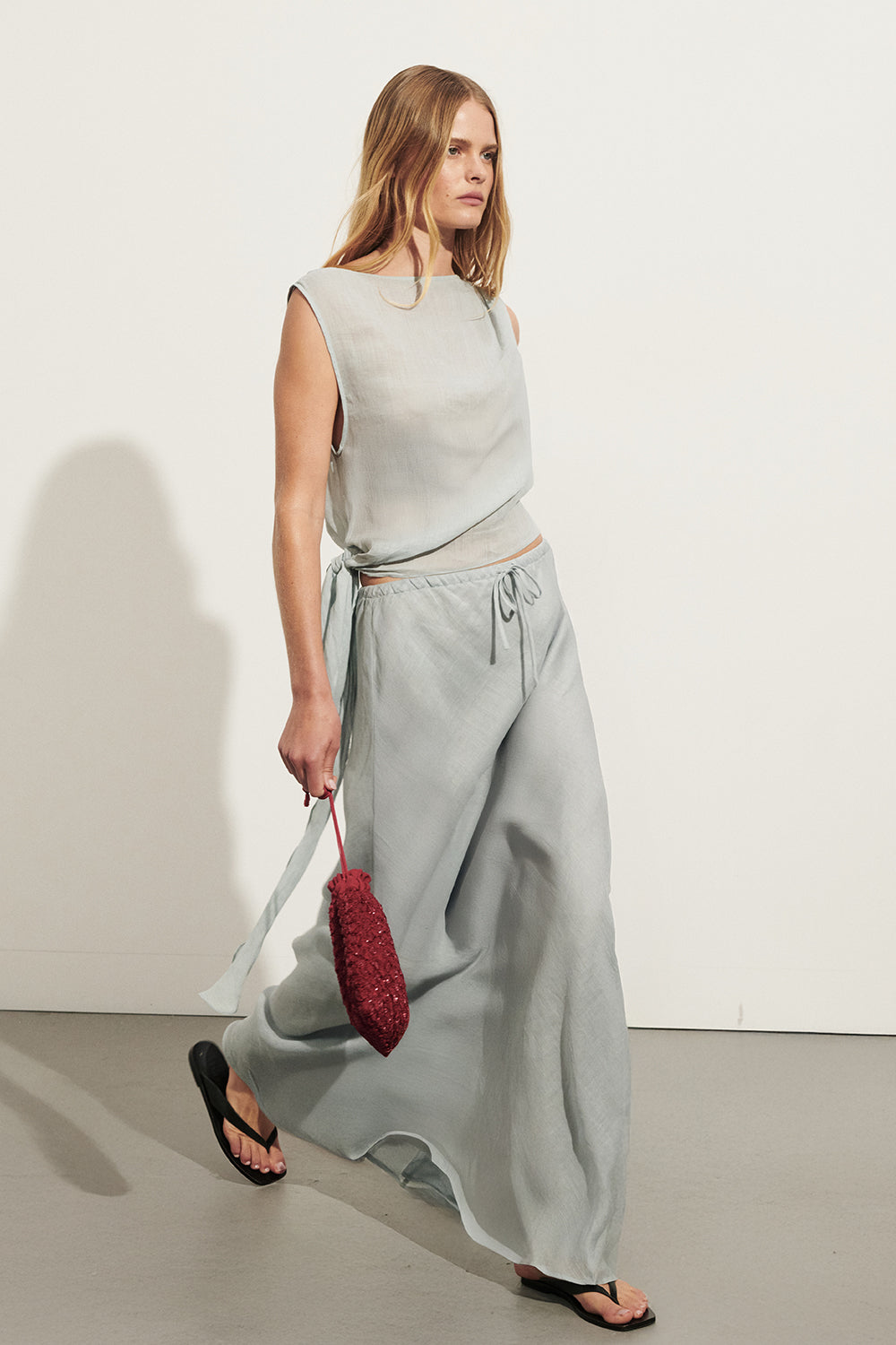 LENA MINERAL RAMIE TIE TOP