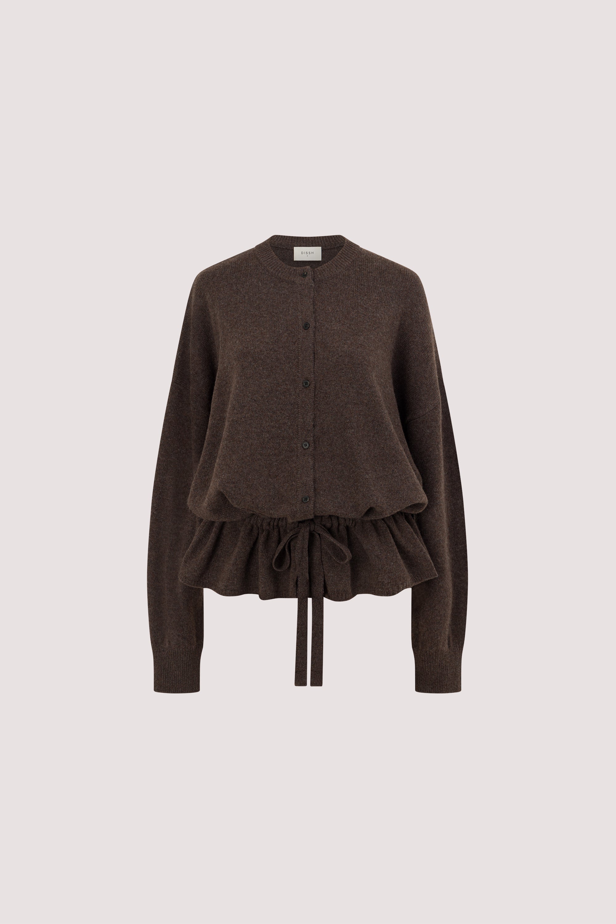 SAILOR CHOC MARLE BELTED CARDIGAN