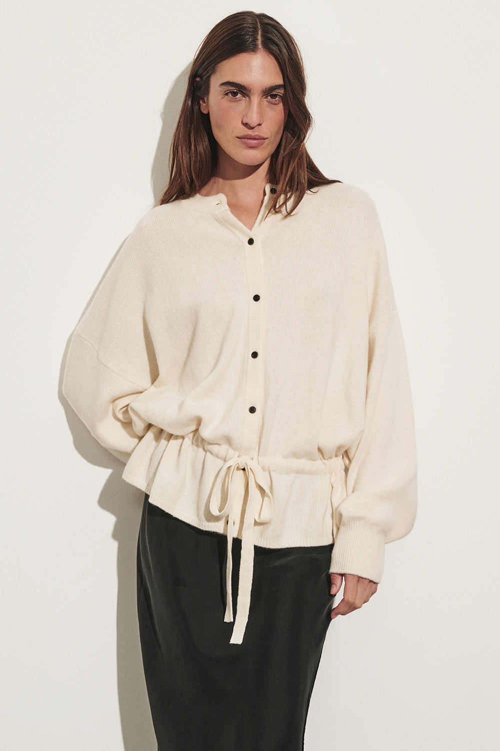 SAILOR IVORY BELTED CARDIGAN