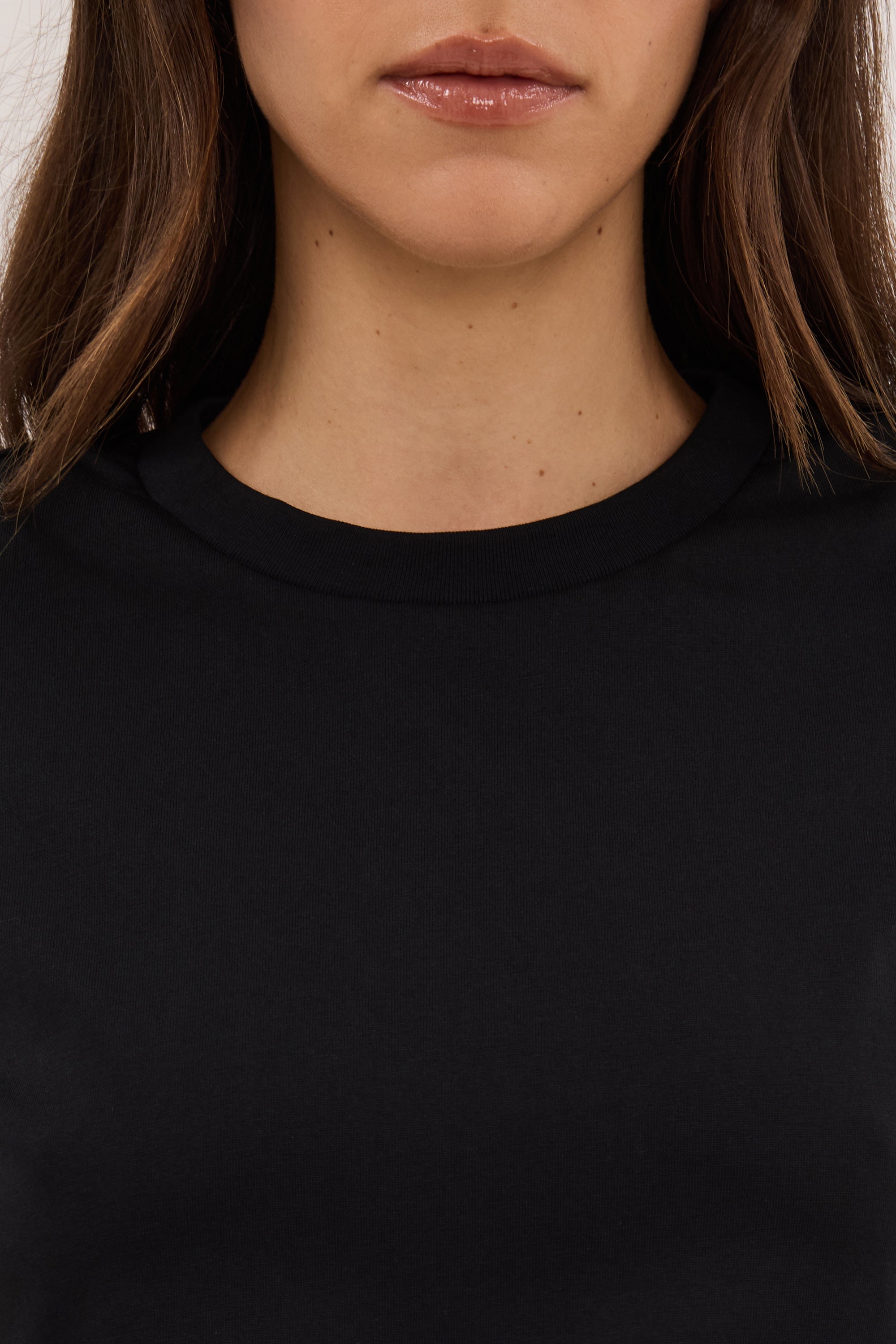 DARCY BLACK SHOULDER PAD TEE
