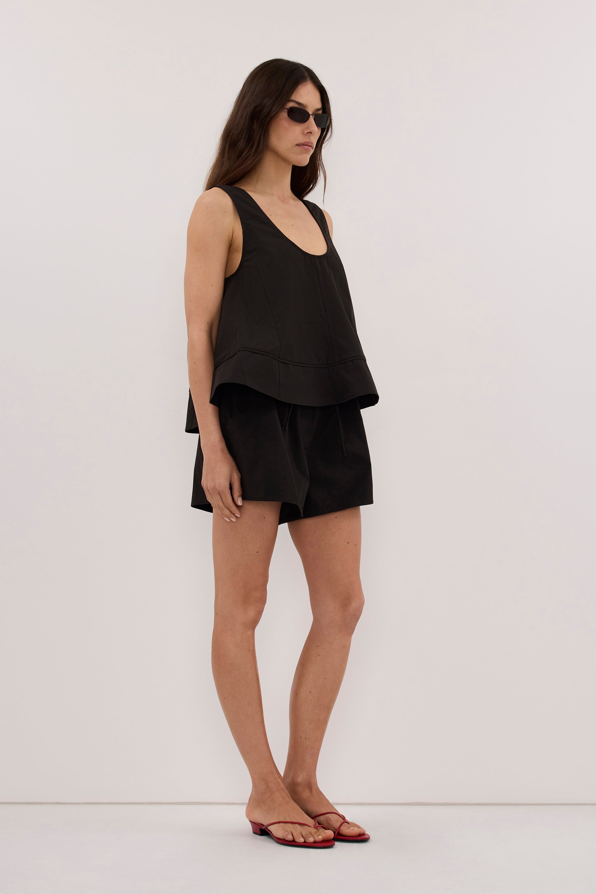 NELLIE BLACK COTTON TOP