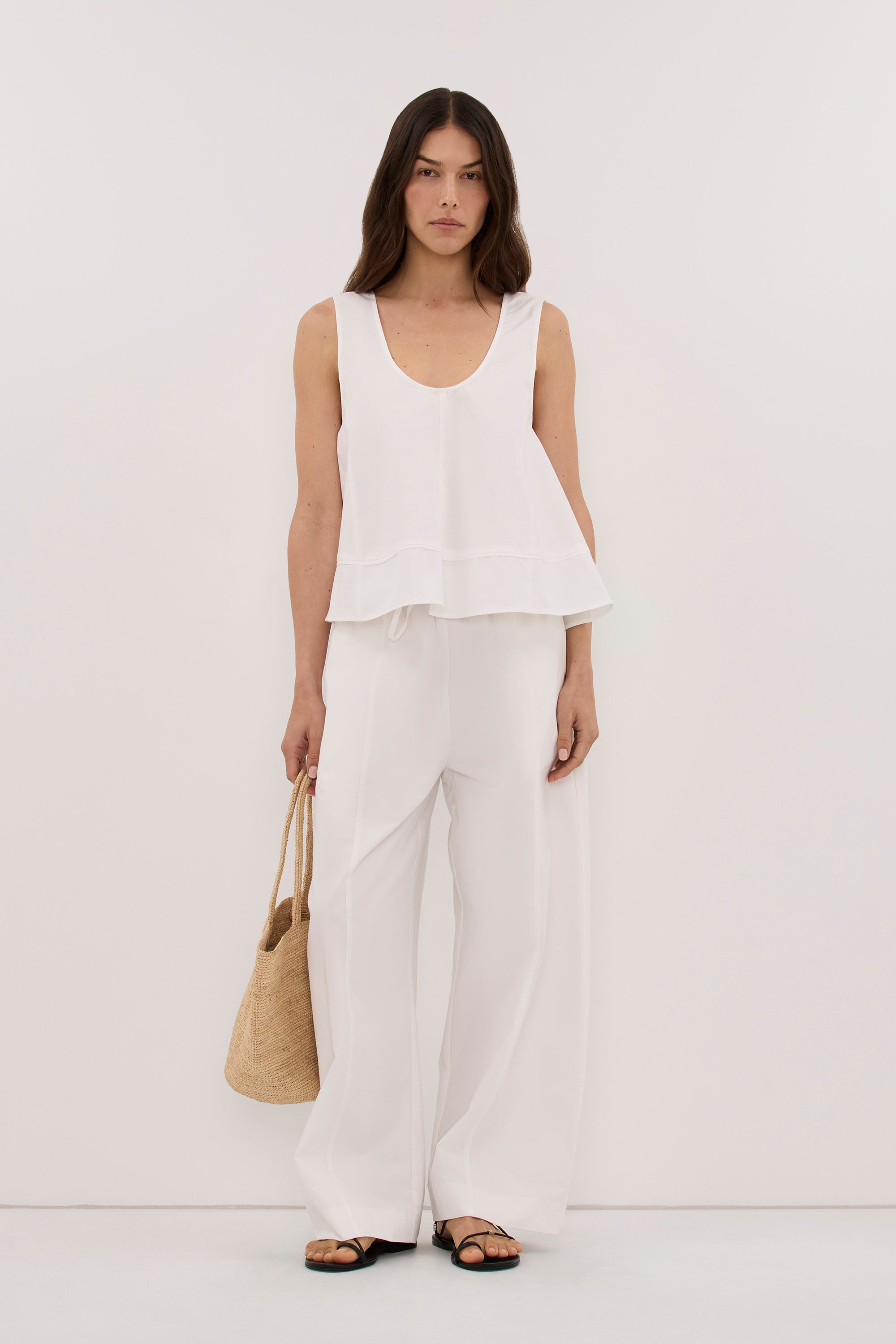 NELLIE WHITE COTTON TOP