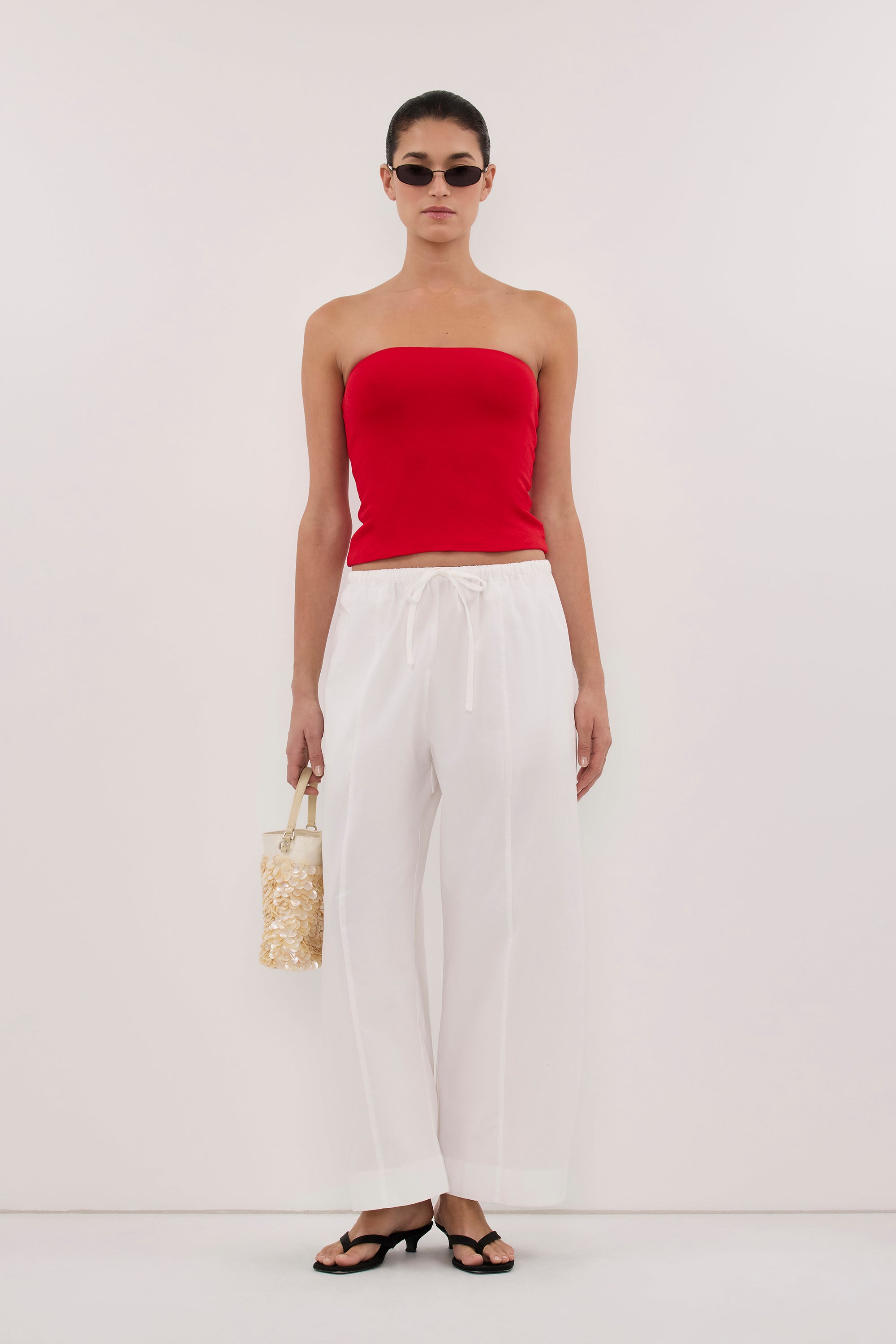 AVEN RED BANDEAU TOP