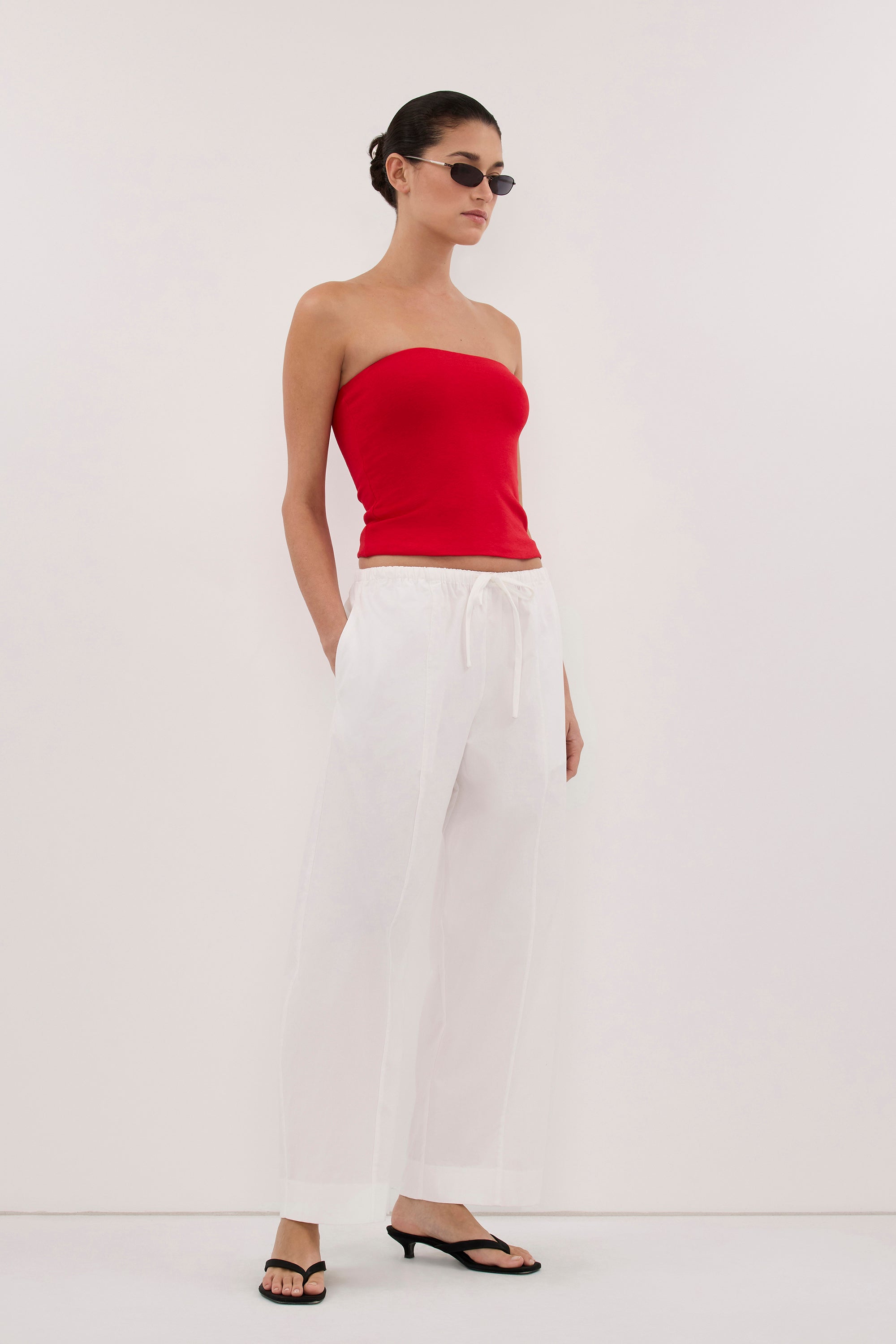 AVEN RED BANDEAU TOP