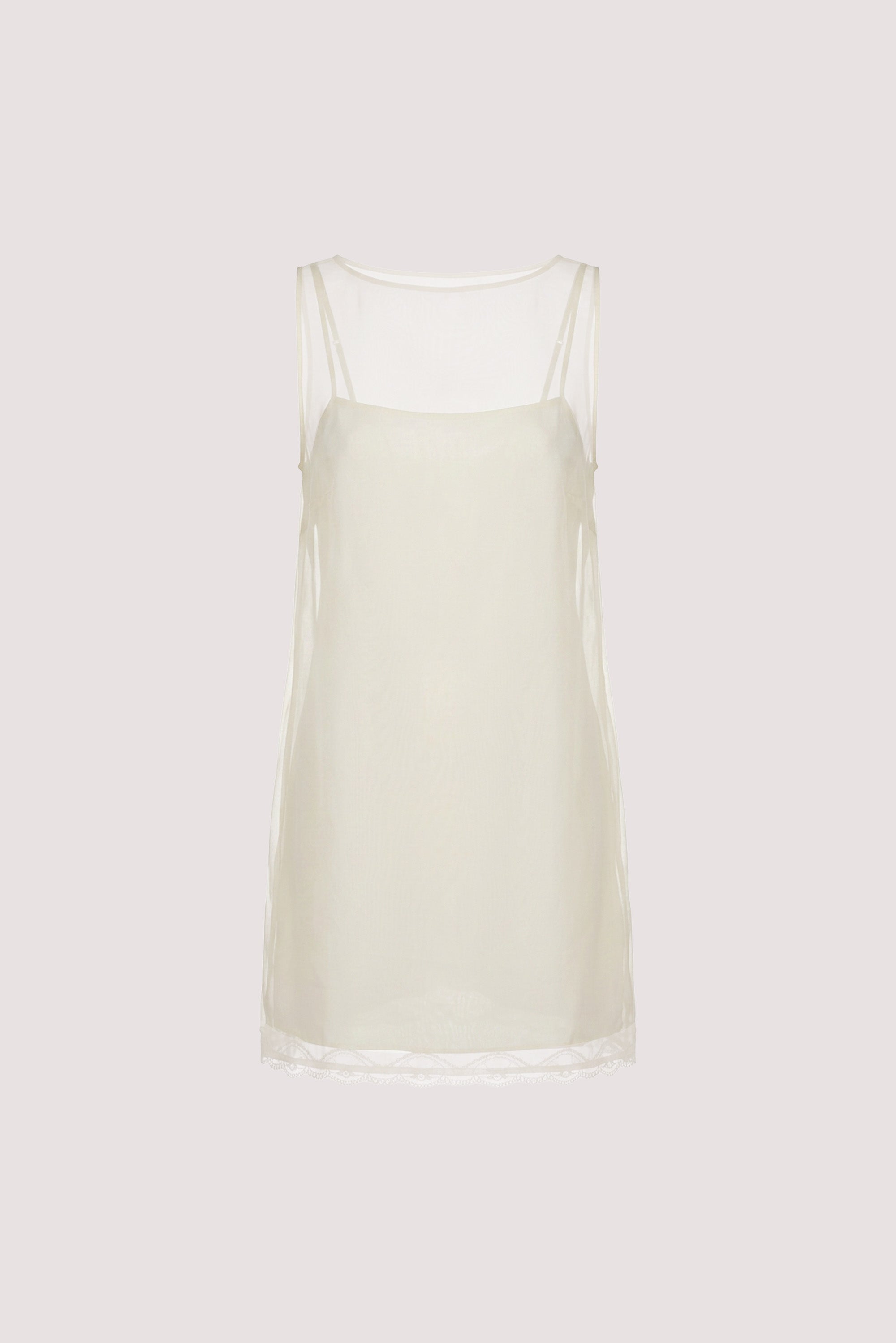 RAPHAEL IVORY SILK ORGANZA TOP