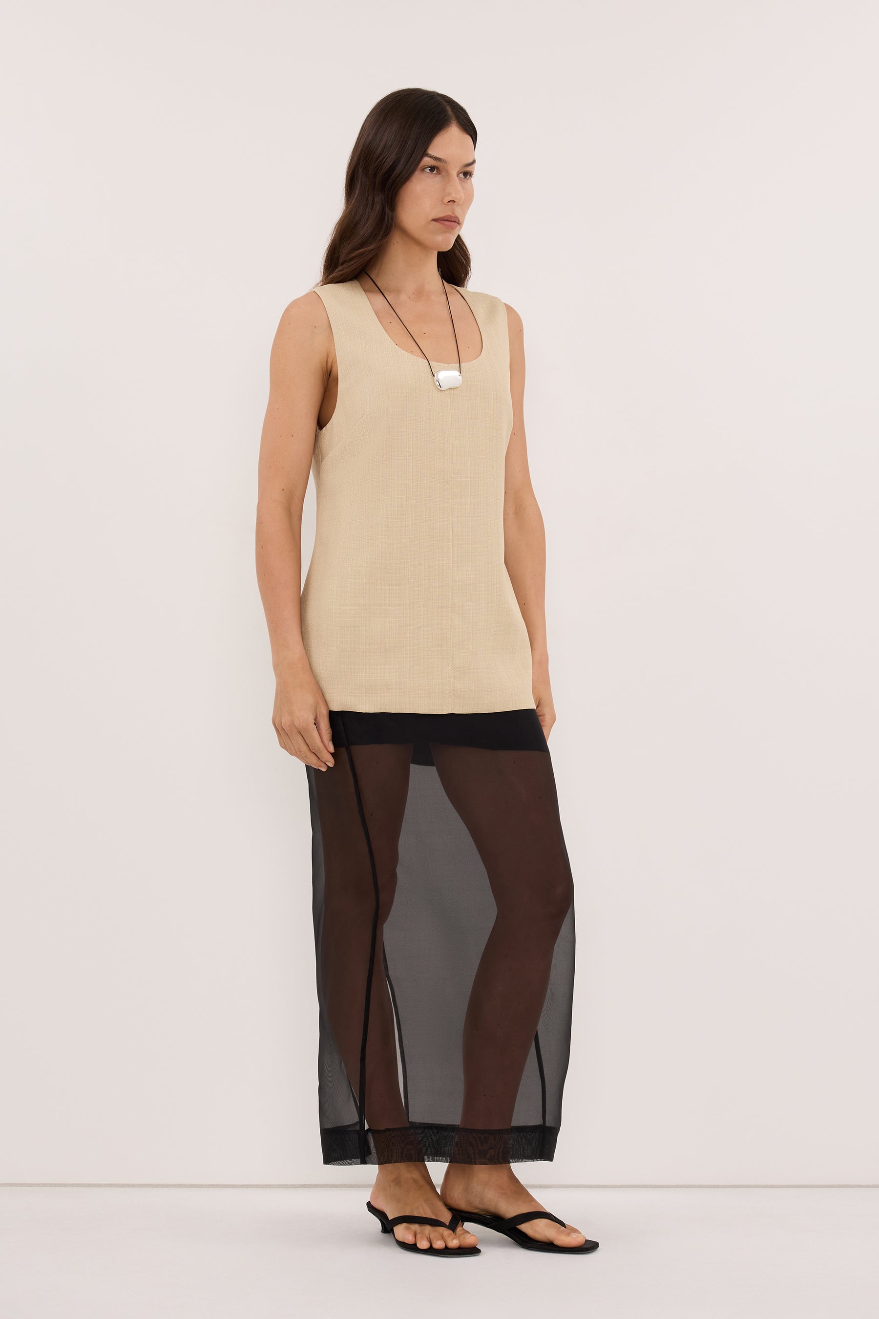 RUNA WHEAT SCOOP NECK TUNIC TOP – DISSH