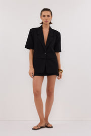 RITA BLACK SHORT SLEEVE BLAZER