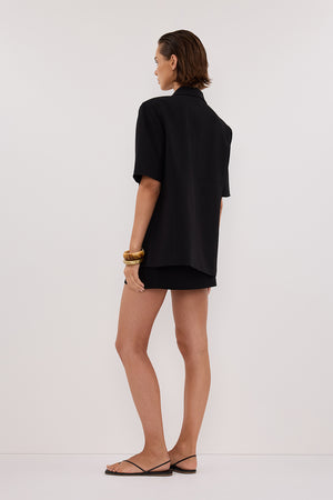 RITA BLACK SHORT SLEEVE BLAZER