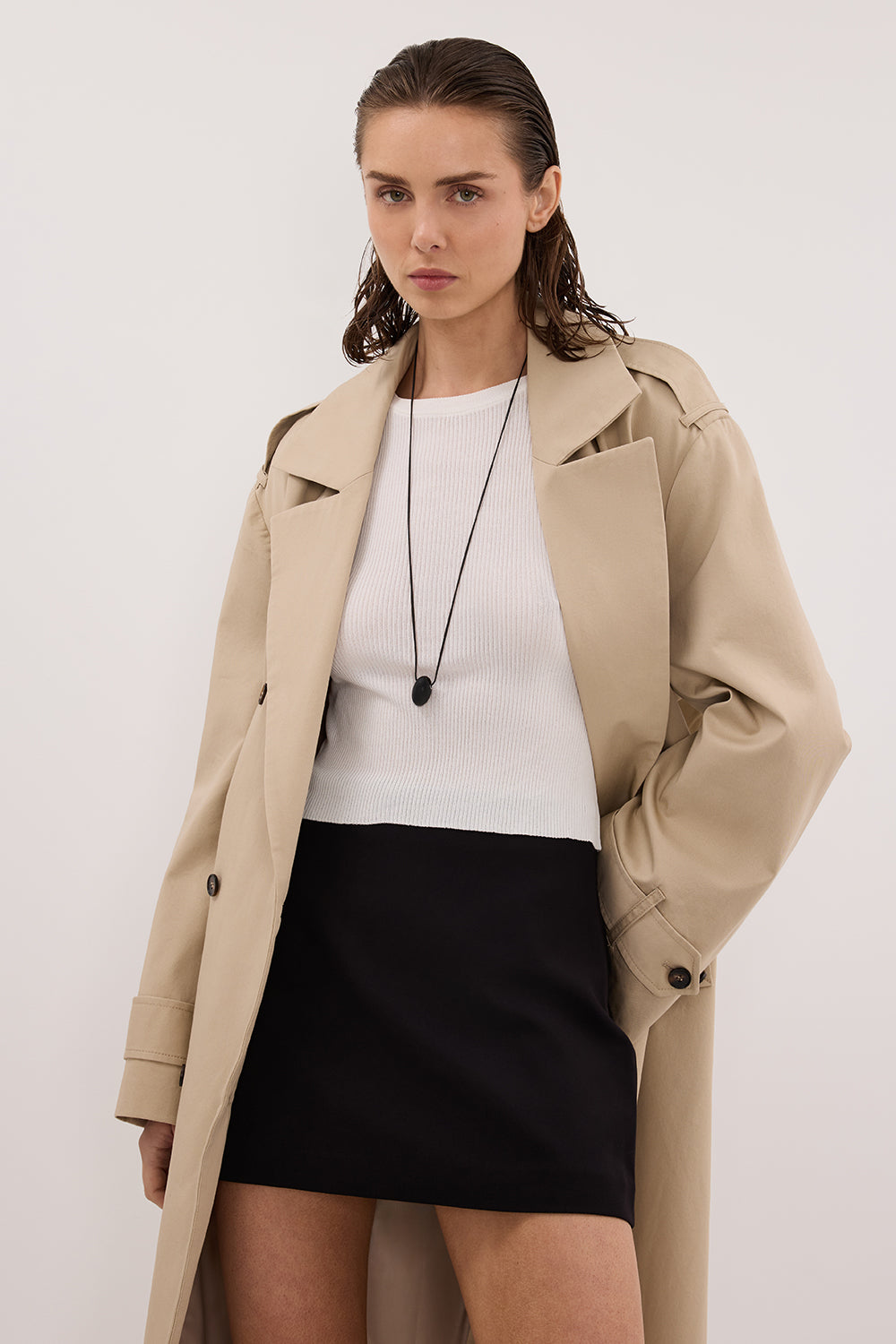 SOHO BLACK TAILORED SKORT