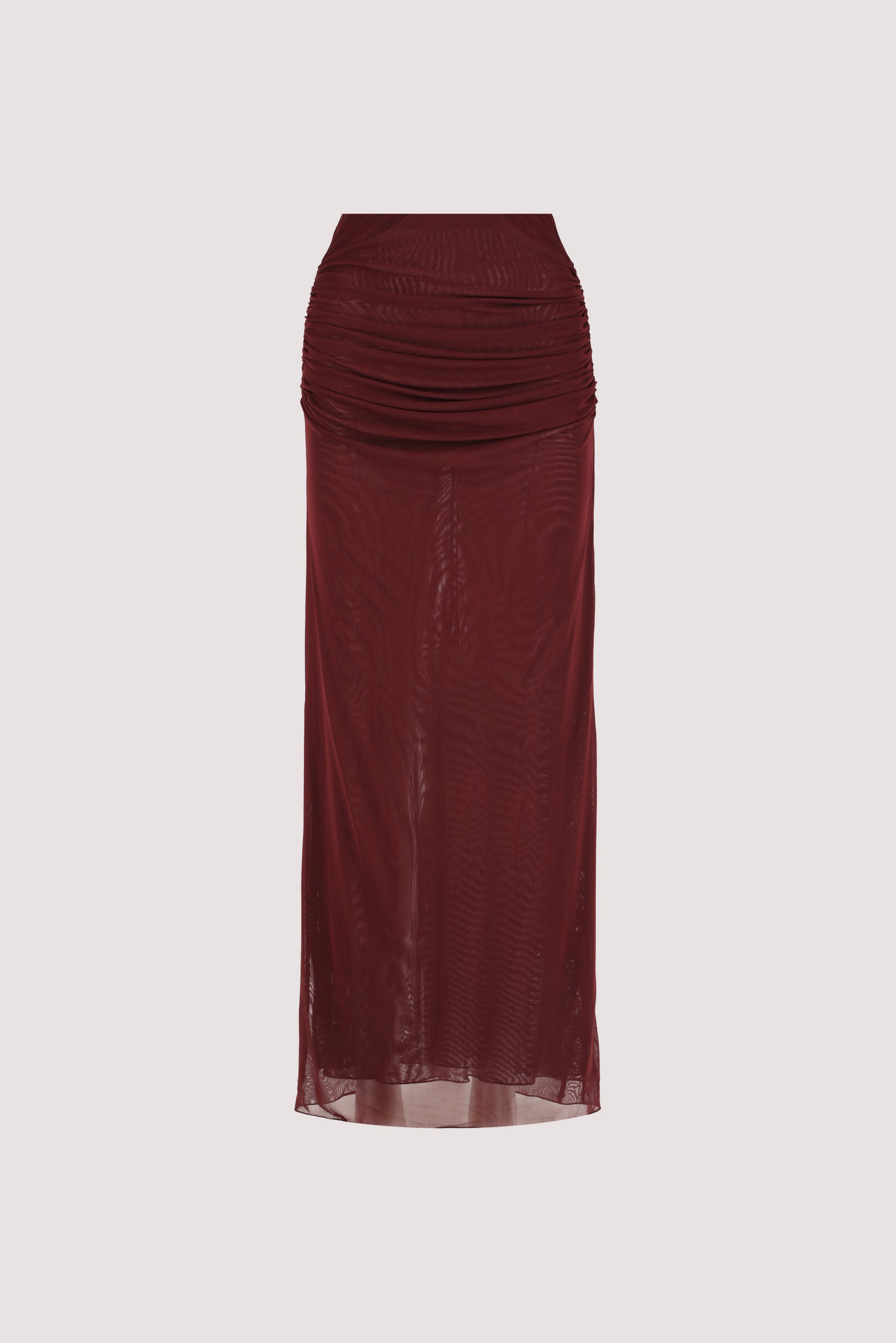 NYRA WINE COLUMN MIDI SKIRT