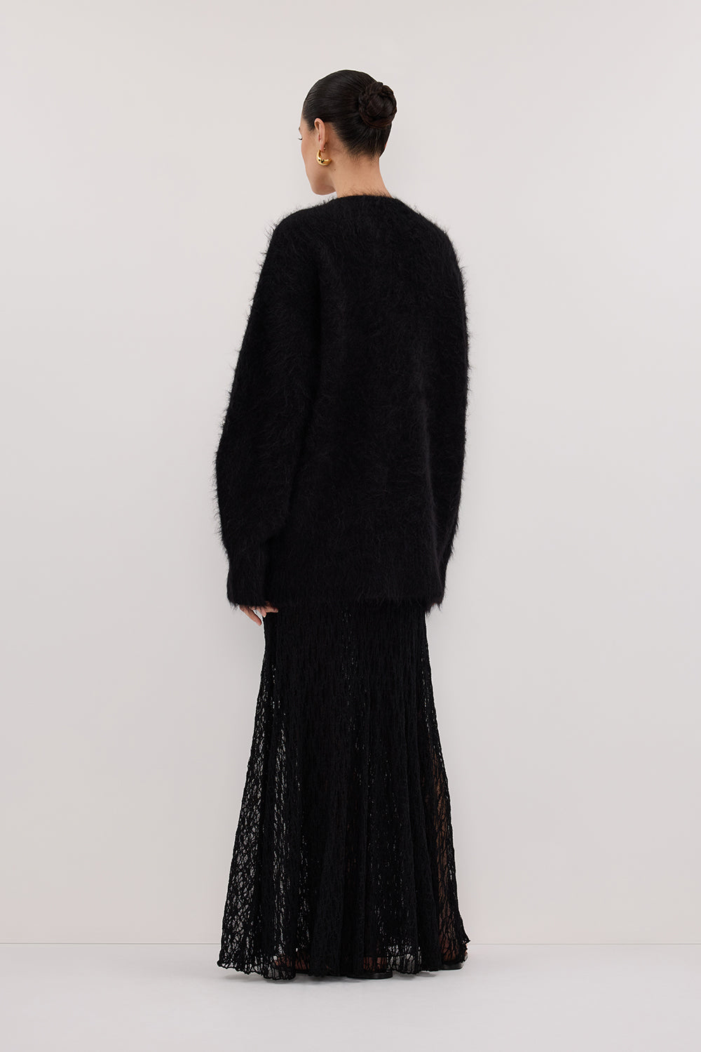 LIZZIE BLACK LAYERED LACE SKIRT