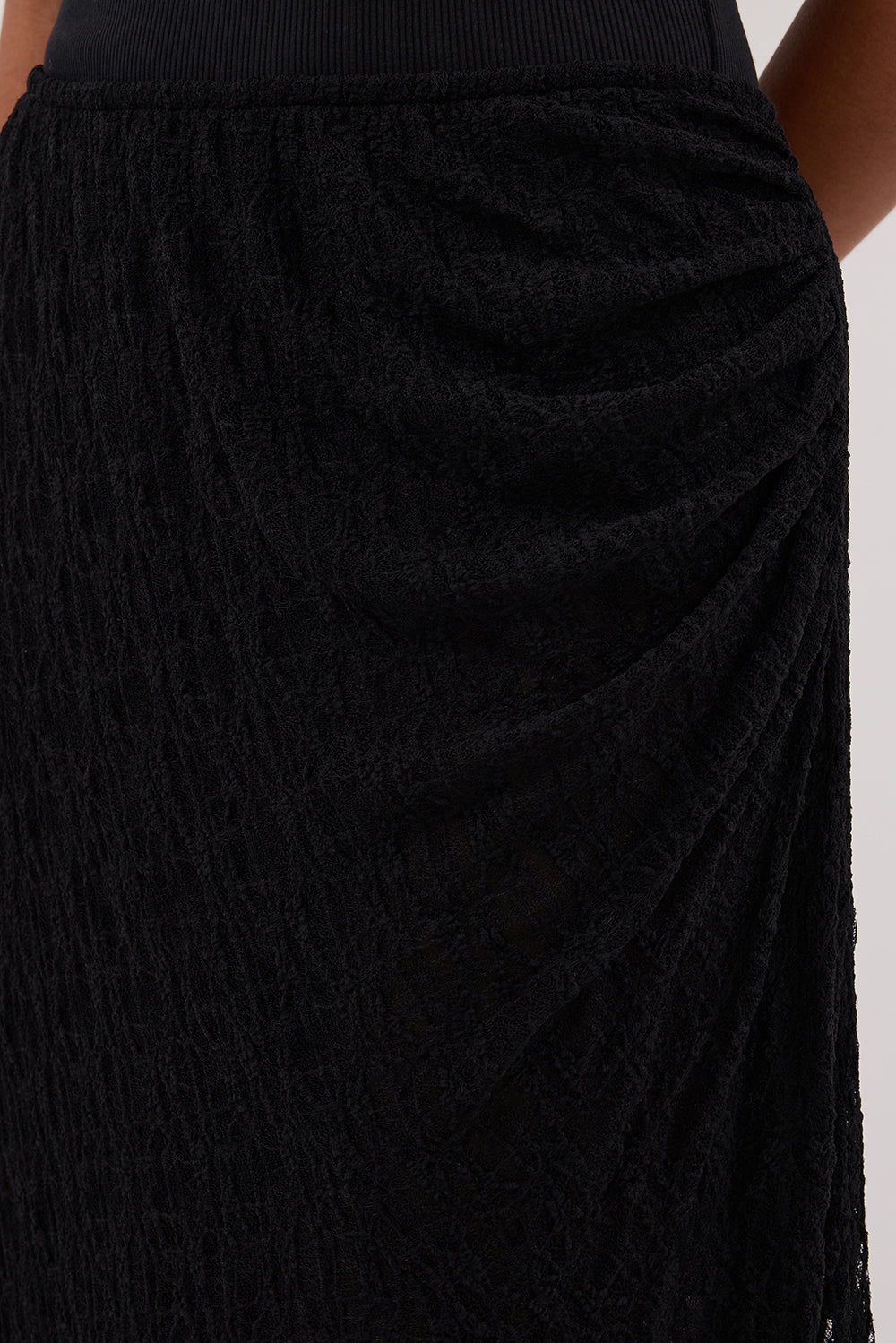 LIZZIE BLACK LAYERED LACE SKIRT