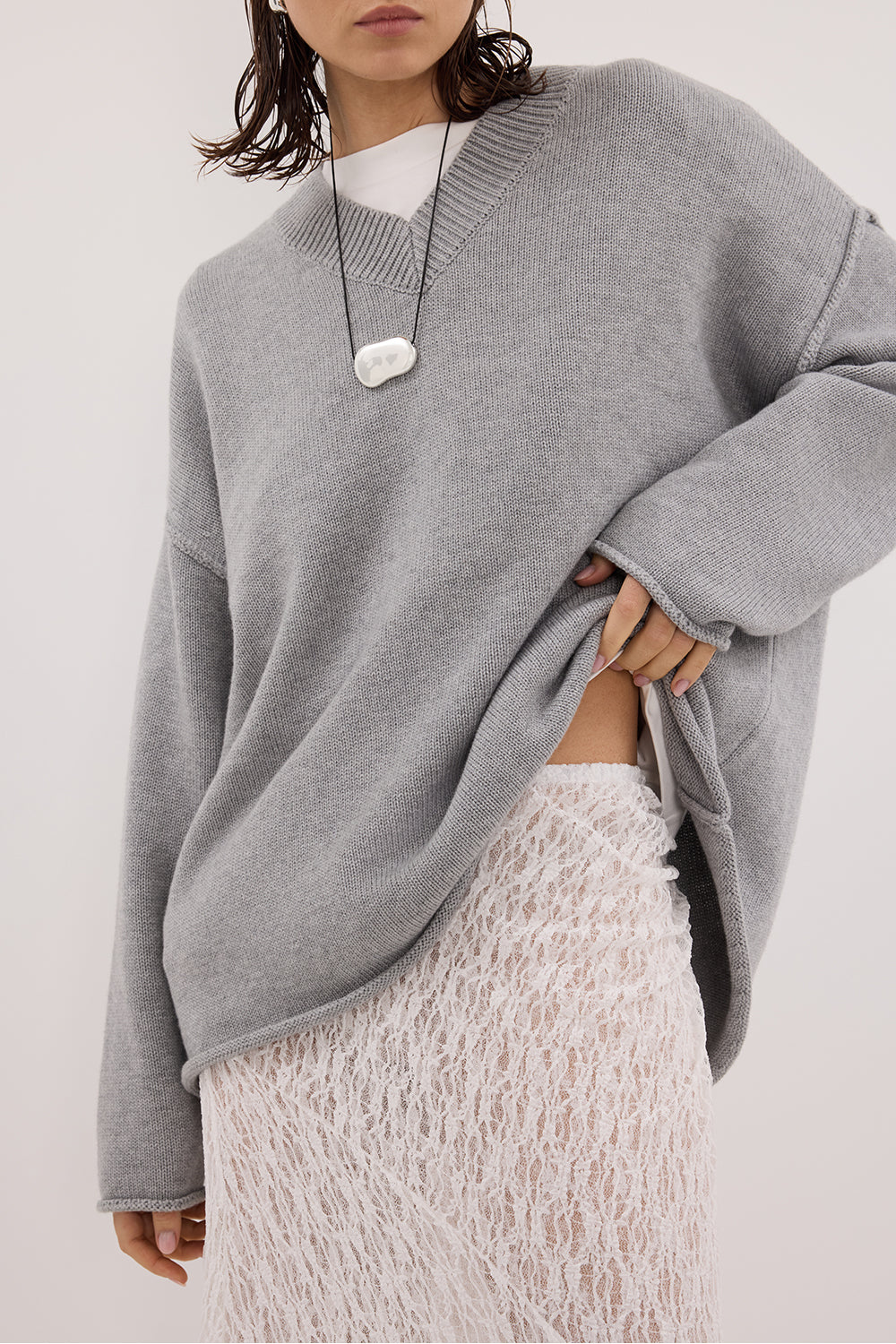 LIZZIE WHITE LAYERED LACE SKIRT