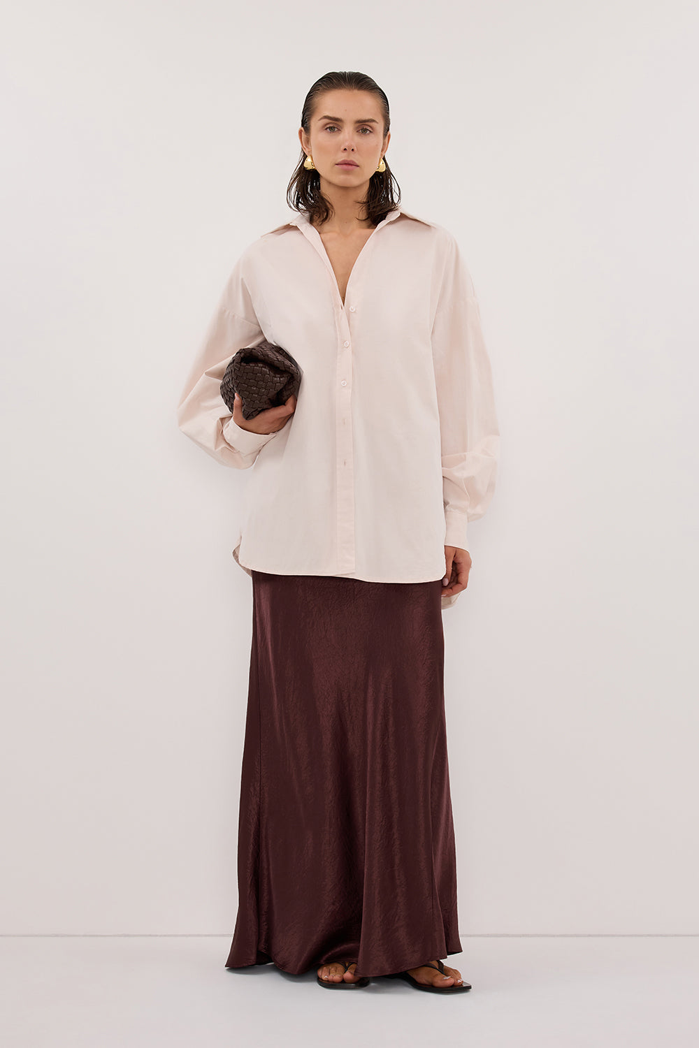 BREANNA WALNUT JACQUARD MAXI SKIRT