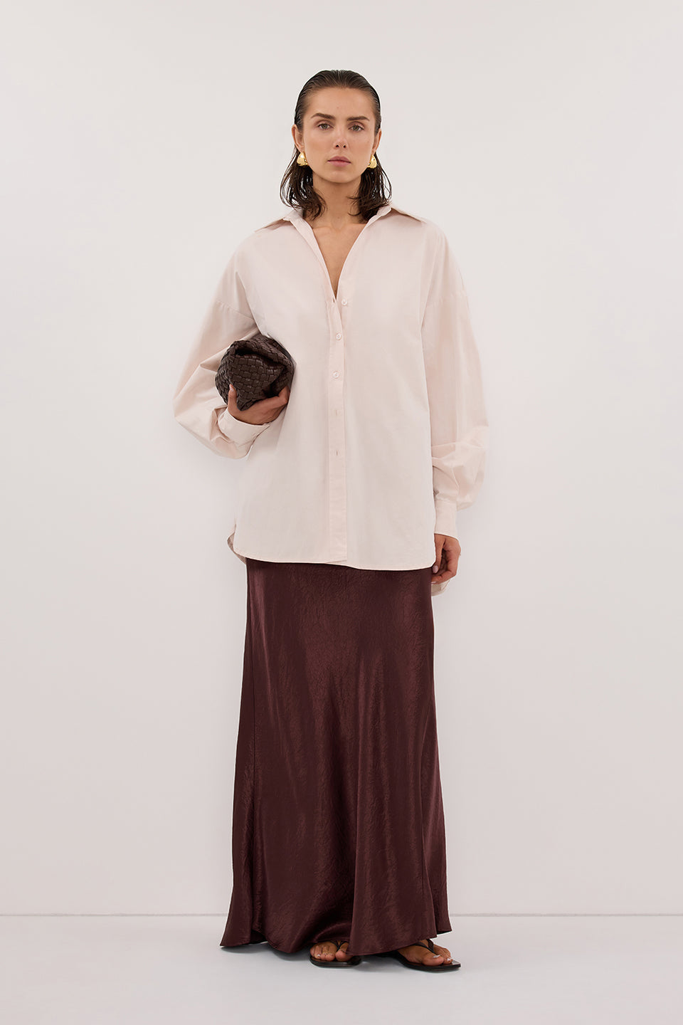 BREANNA WALNUT JACQUARD MAXI SKIRT