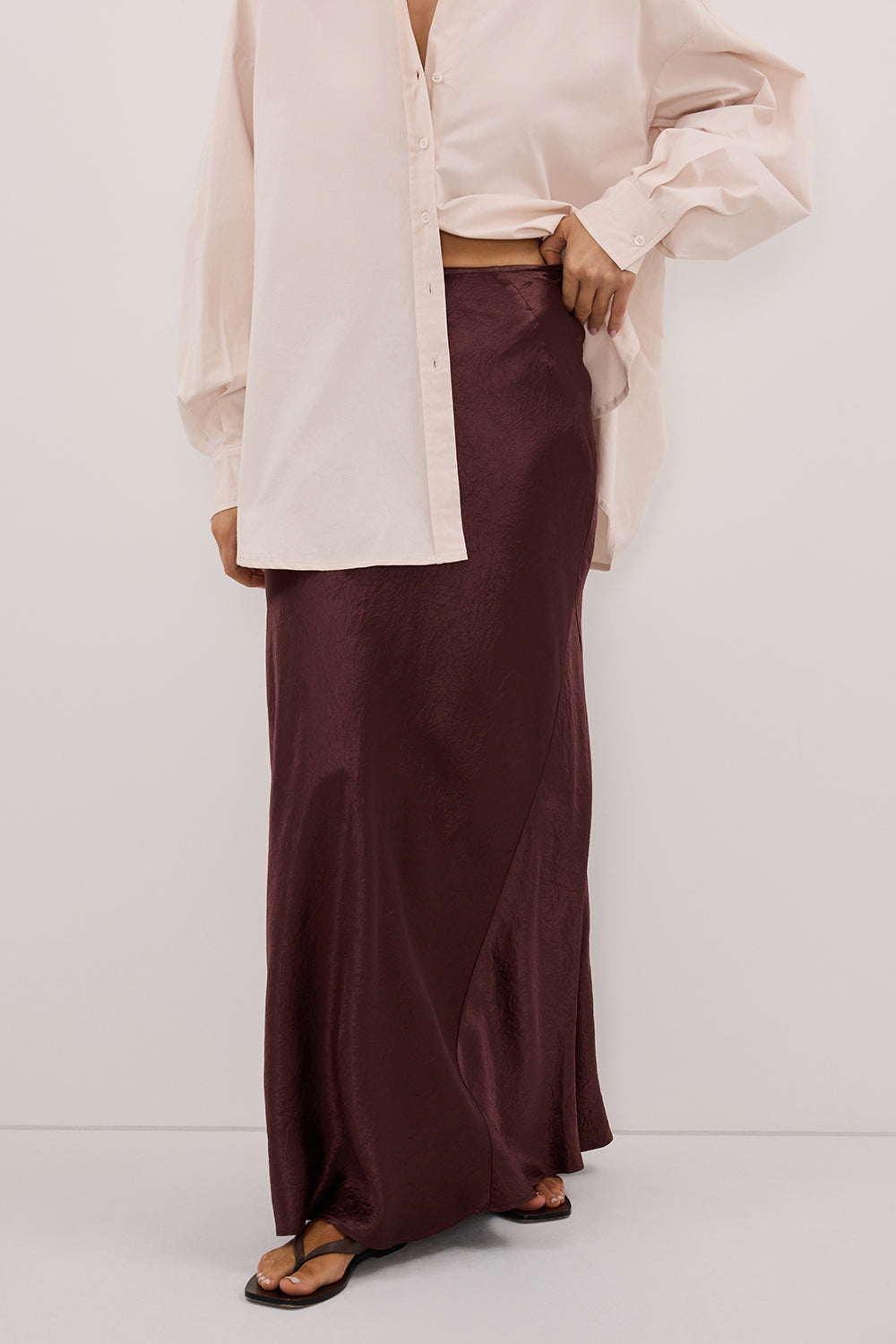 BREANNA WALNUT JACQUARD MAXI SKIRT