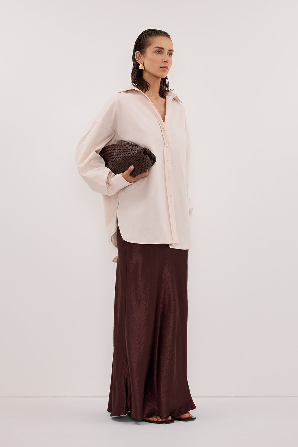 BREANNA WALNUT JACQUARD MAXI SKIRT