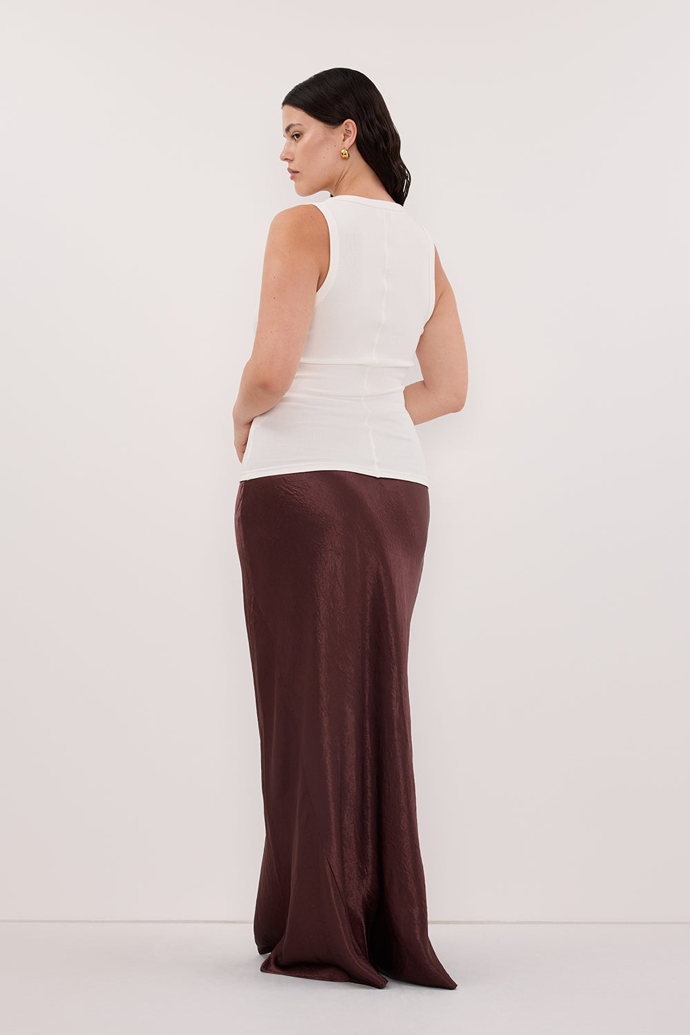 BREANNA WALNUT JACQUARD MAXI SKIRT
