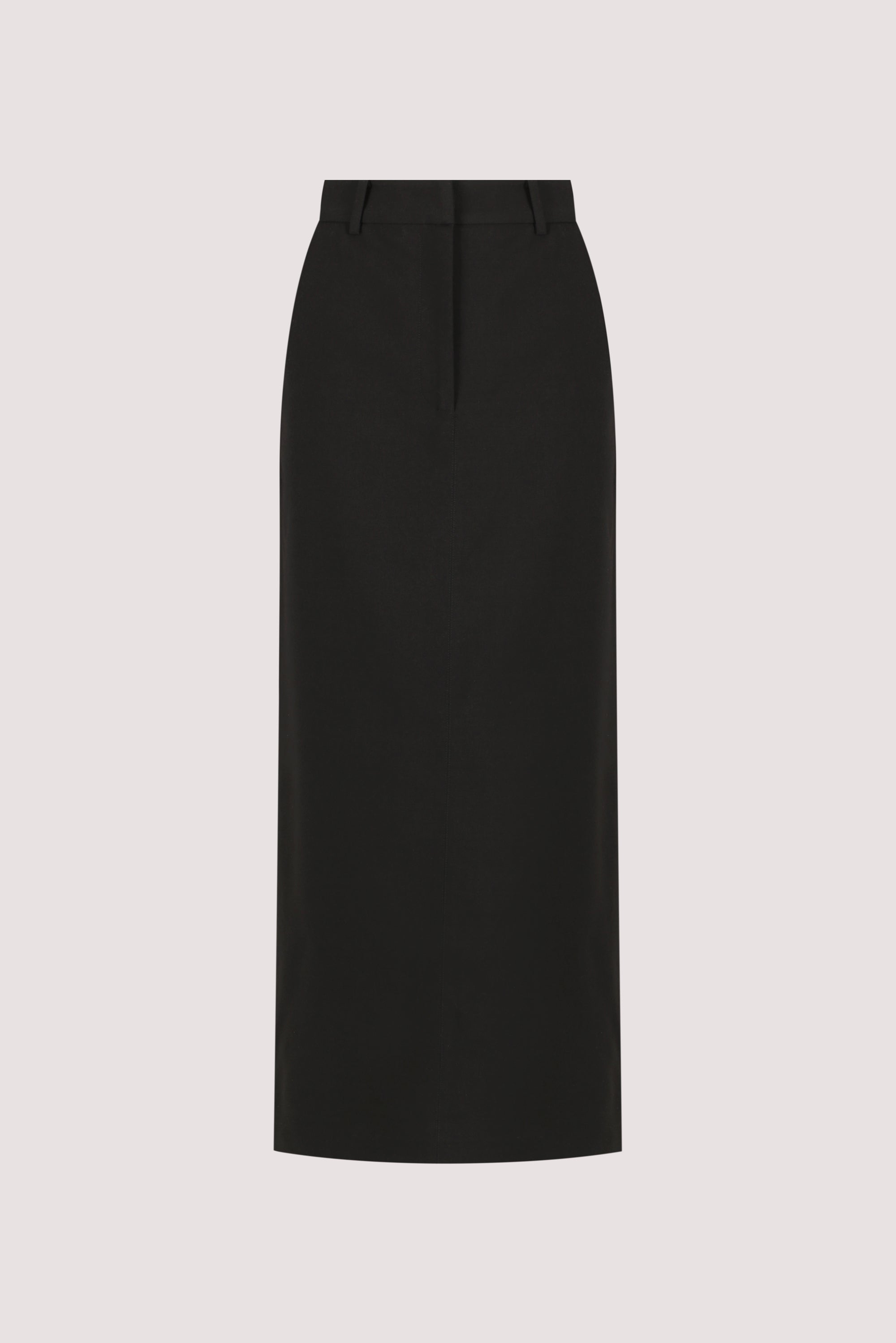 LIZA BLACK TAILORED MIDI SKIRT